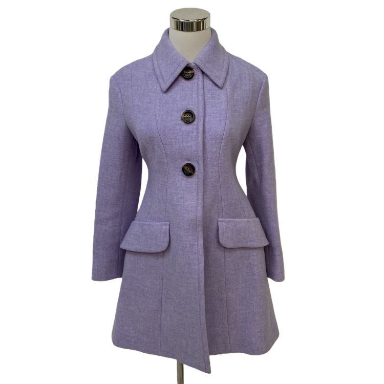 Miu Miu Miu Miu Purple Wool Coat Size 36 Size XS / US 0-2 / IT 36-38 - 1 Thumbnail