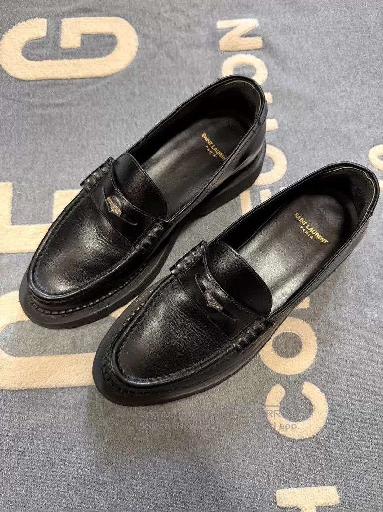 Saint Laurent Paris Saint Laurent Paris Penny Loafers Size US 8 / EU 41 - 2 Thumbnail