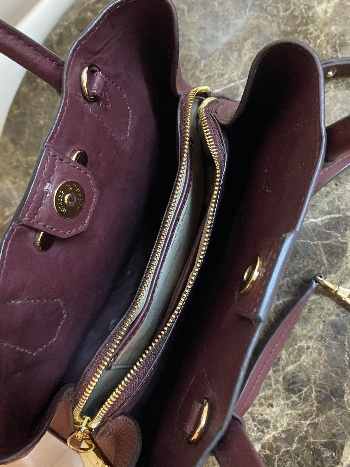 Michael Kors MICHAEL KORS MERCER GALLERY MEDIUM LEATHER SATCHEL - OXBLOOD Size ONE SIZE - 9 Thumbnail