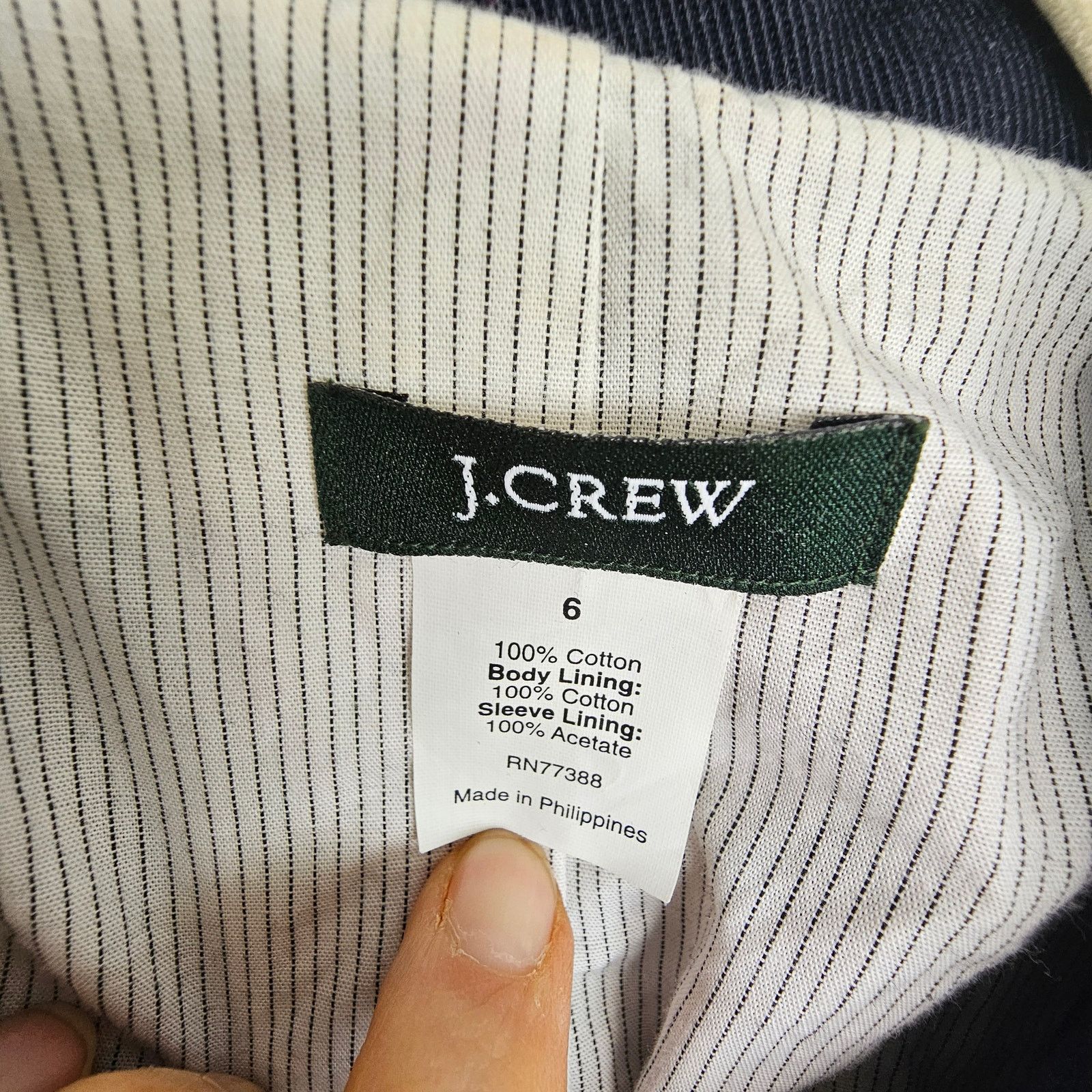 J.Crew J. Crew Ruffle Trim Two-Button Blazer 6 Career Corp Preppy Size M / US 6-8 / IT 42-44 - 6 Thumbnail