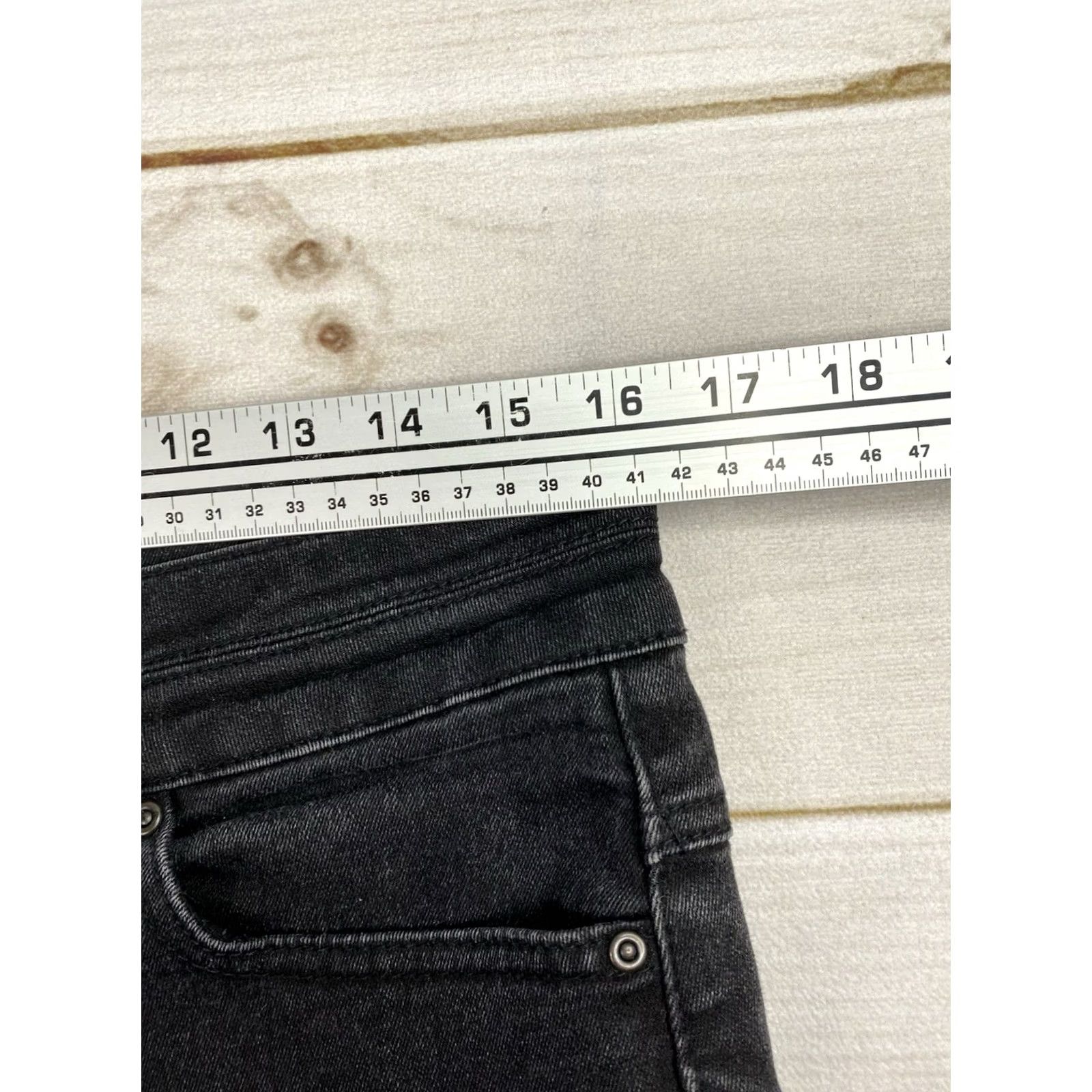 Vintage Long Tall Sally Jeans Sz 10 Black High Rise Denim 5-Pocket Pockets 32in Inseam Straight Womens Size 32" / US 10 / IT 46 - 5 Thumbnail