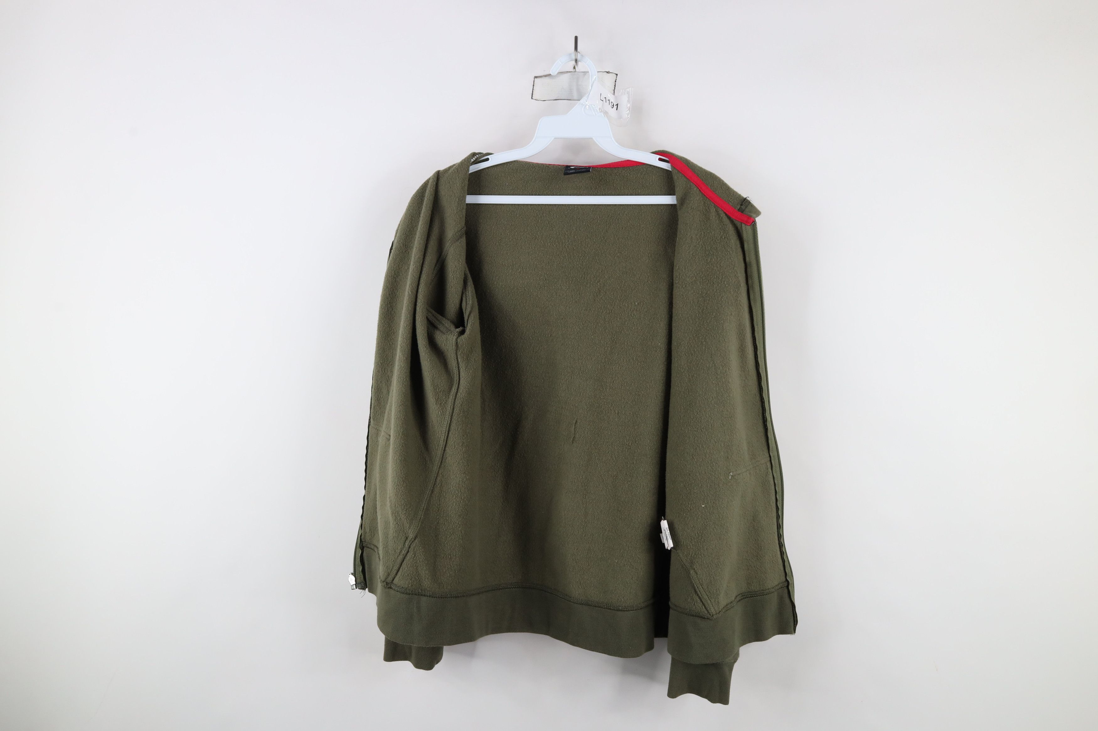 Oakley × Vintage Vintage Oakley Spell Out O Logo Full Zip Hoodie Olive Green Size US M / EU 48-50 / 2 - 9 Thumbnail