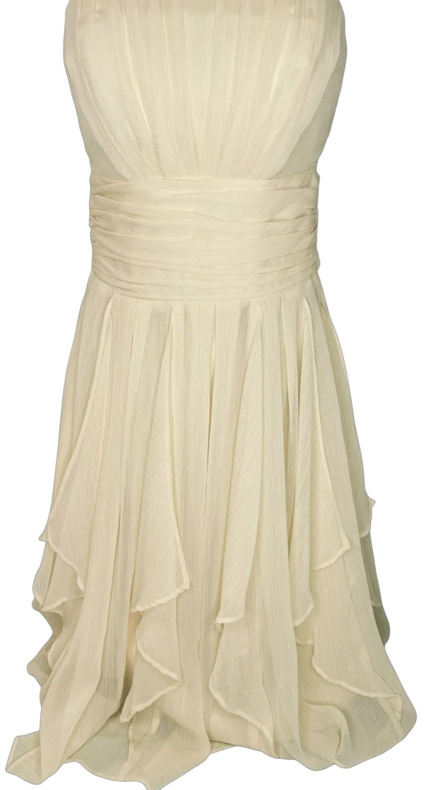 Other David's Bridal Dress Yellow F14169 Chiffon Prom Formal Size S / US 4 / IT 40 - 1 Thumbnail