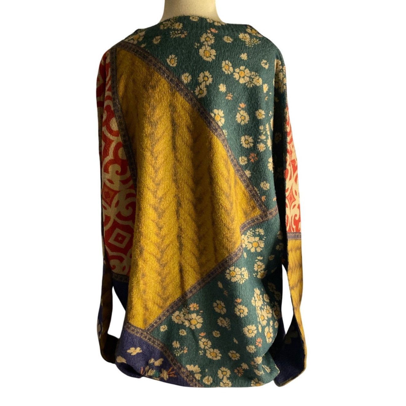 Other Boho Patchwork Oversized Sweater Multicolor Floral Print M Size M / US 6-8 / IT 42-44 - 6 Thumbnail