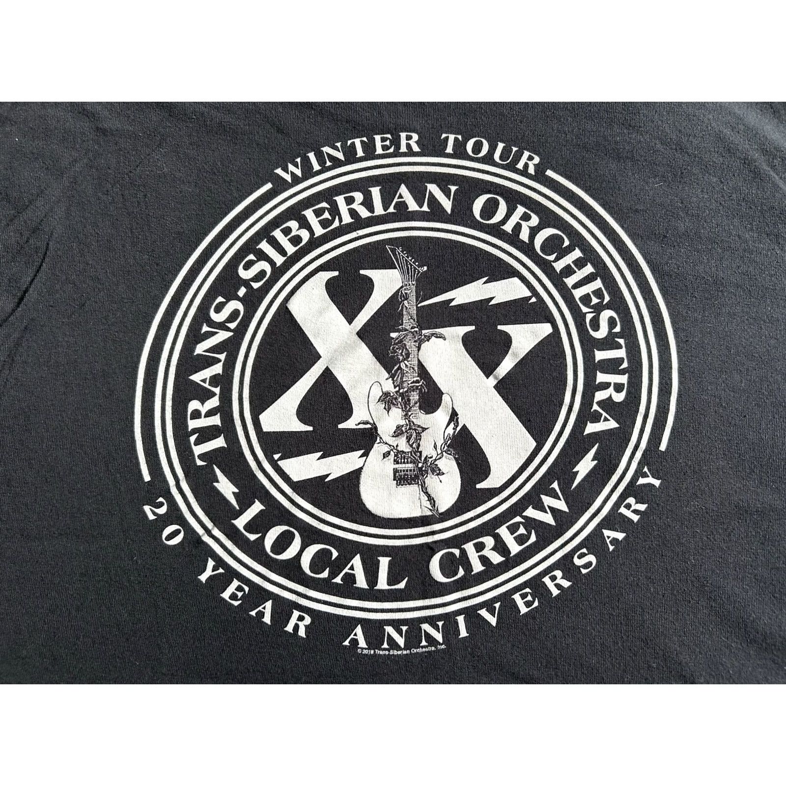 Gildan Trans-Siberian Orchestra Local Crew 20th Anniversary T-Shirt XL Black Mens Gildan Shirt Size US XL / EU 56 / 4 - 3 Thumbnail
