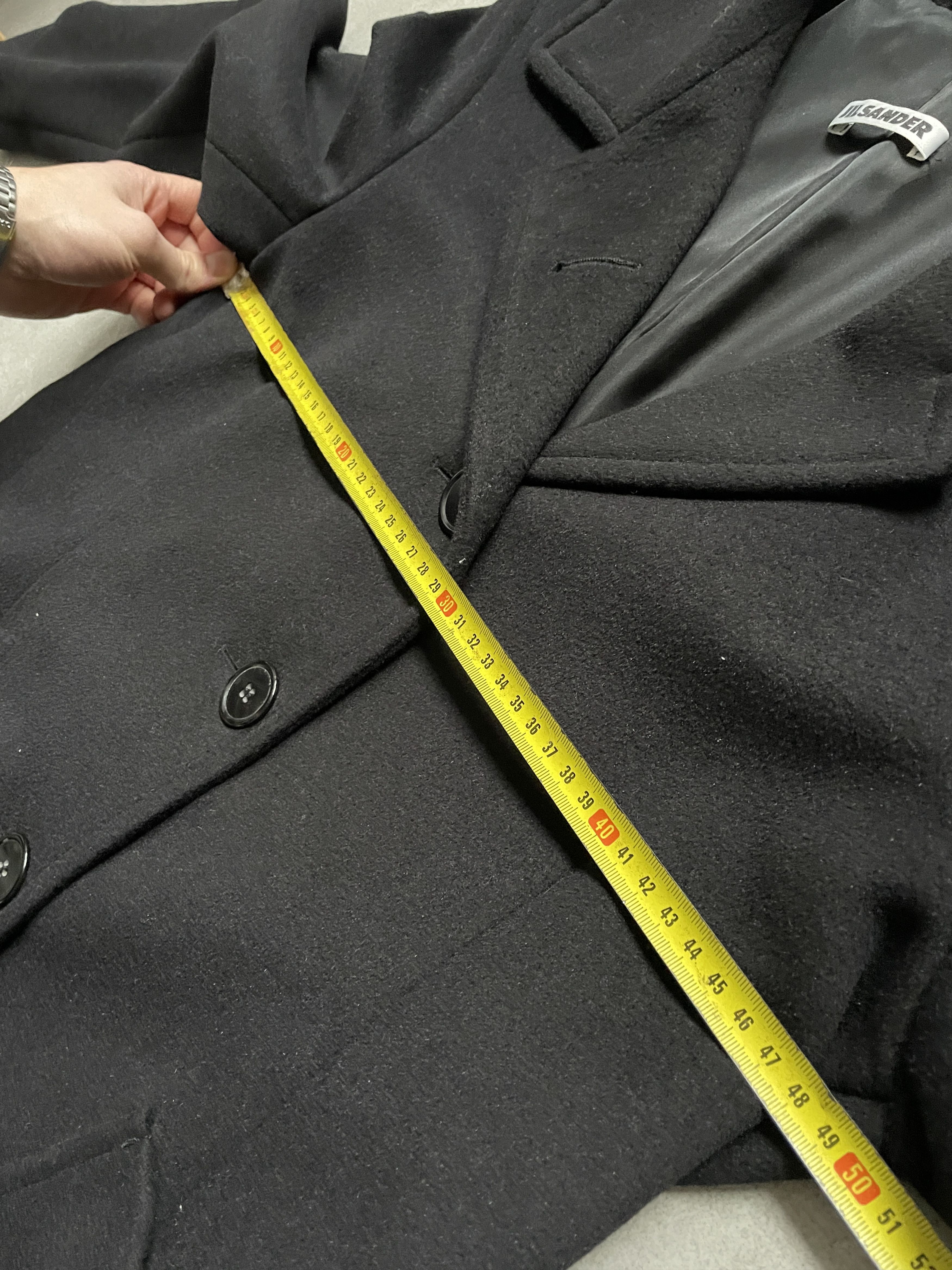 Jil Sander JIL SANDER BLACK ANGORA VIRGIN WOOL BLACK AVANT GARDE COAT Size S / US 4 / IT 40 - 8 Thumbnail