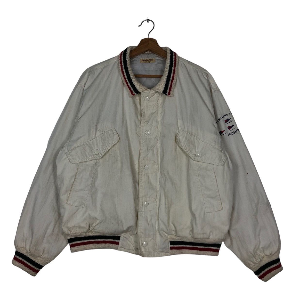 Japanese Brand 🔥90’s Vintage Bomber Jacket Portland Motomachi Japan Size US M / EU 48-50 / 2 - 1 Thumbnail