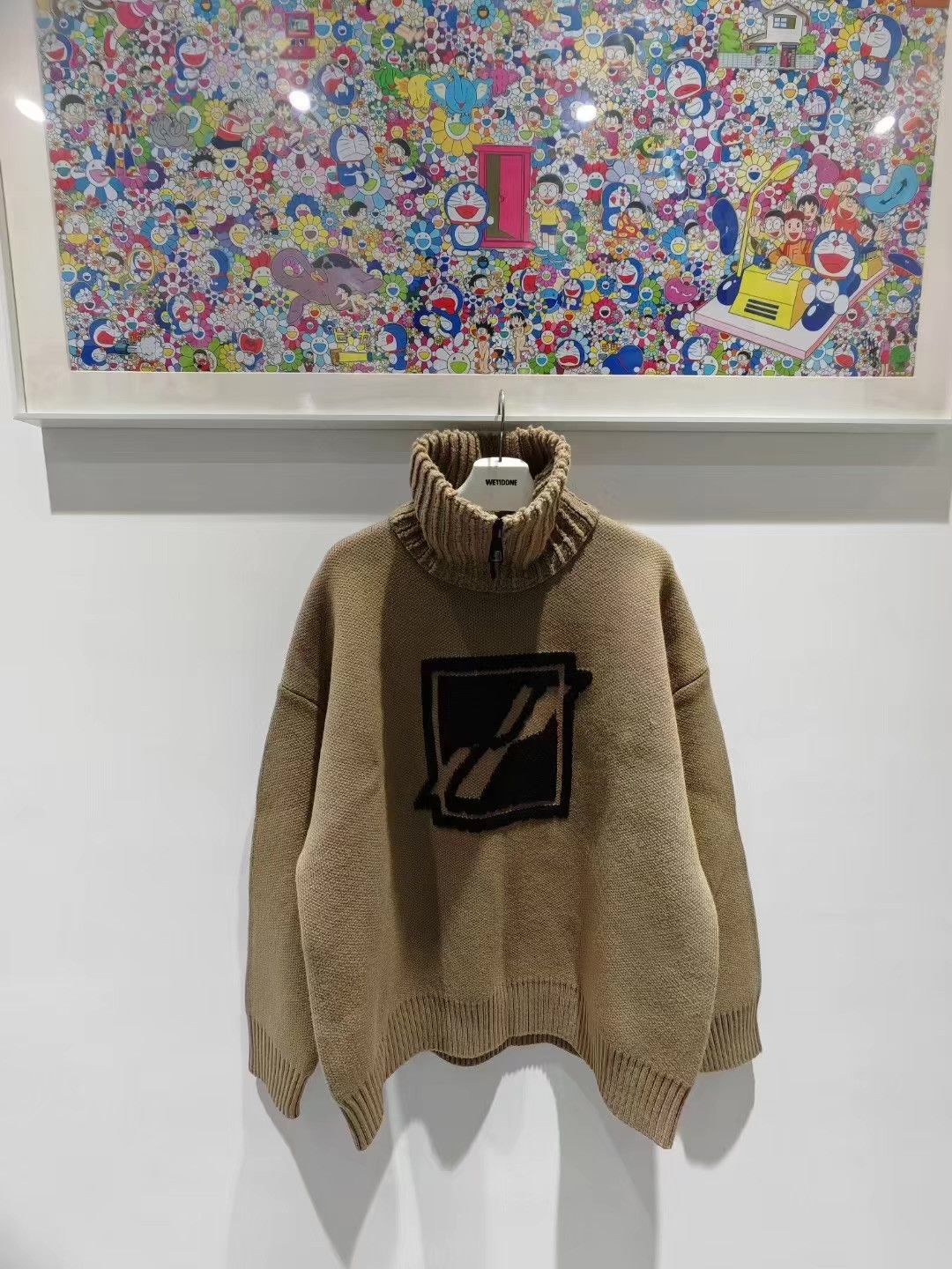 WE11DONE WE11DONE Logo Turtleneck Sweater Brown Q15 Size US S / EU 44-46 / 1 - 1 Thumbnail