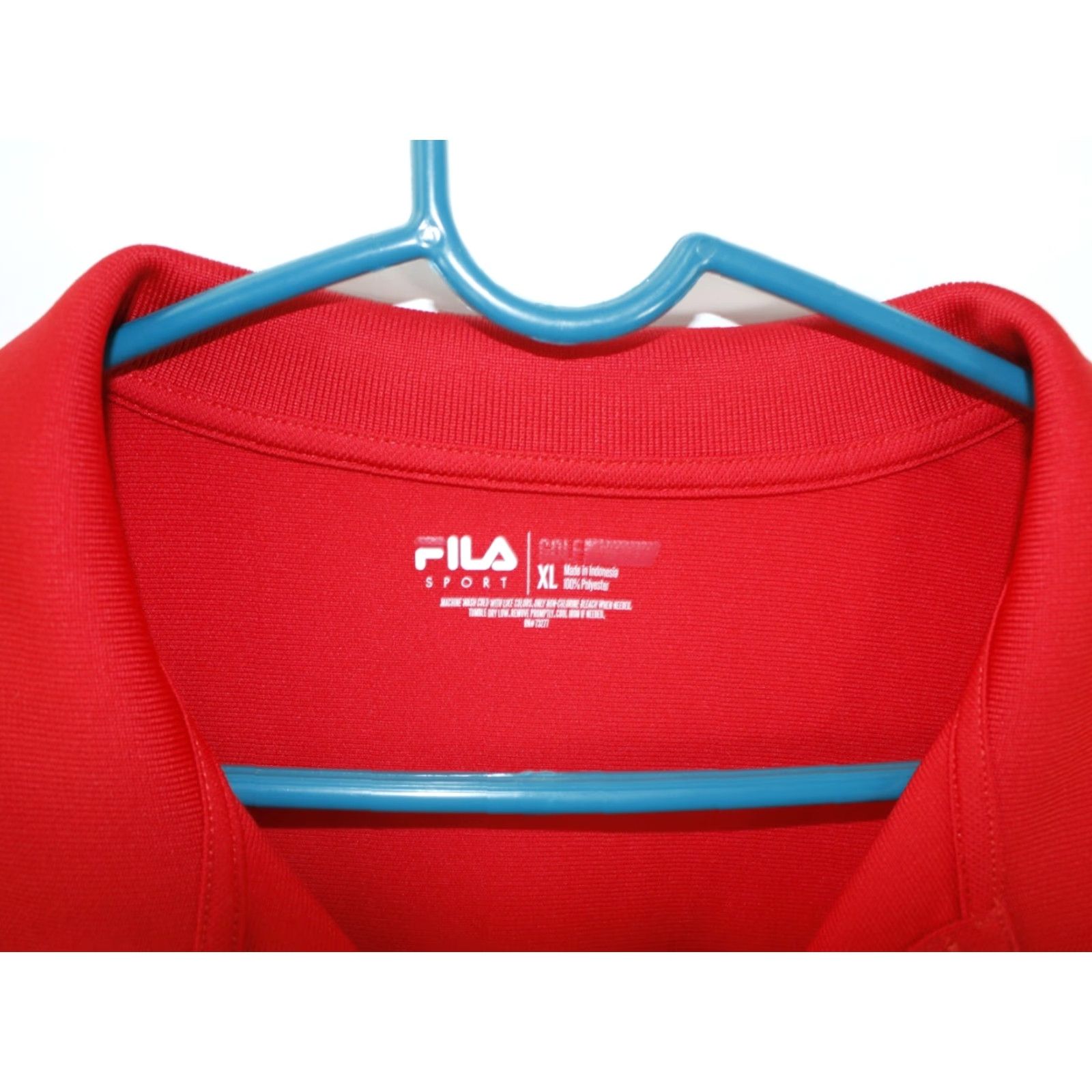 Fila FILA Sport Mens Short Sleeves Activewear Red Golf Polo T-Shirt XL Size Red Logo Shirt Mens Polo T-Shirt Sports Style Knit Polyester 100% Club Shirt Size US XL / EU 56 / 4 - 4 Thumbnail