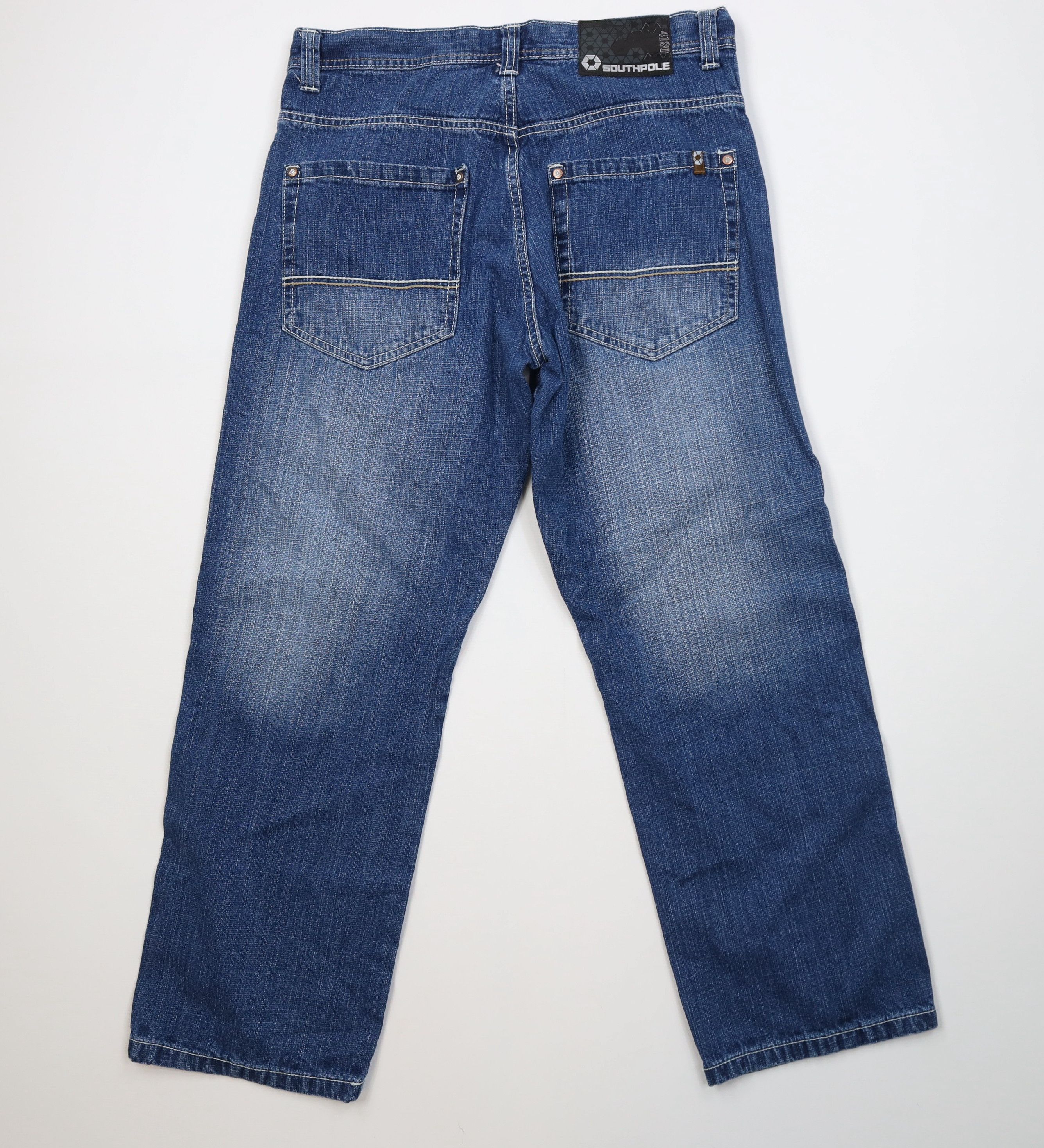 Southpole Vintage 90s Y2K Southpole Wide Leg Denim Jeans Blue Cotton Size US 34 / EU 50 - 9 Thumbnail