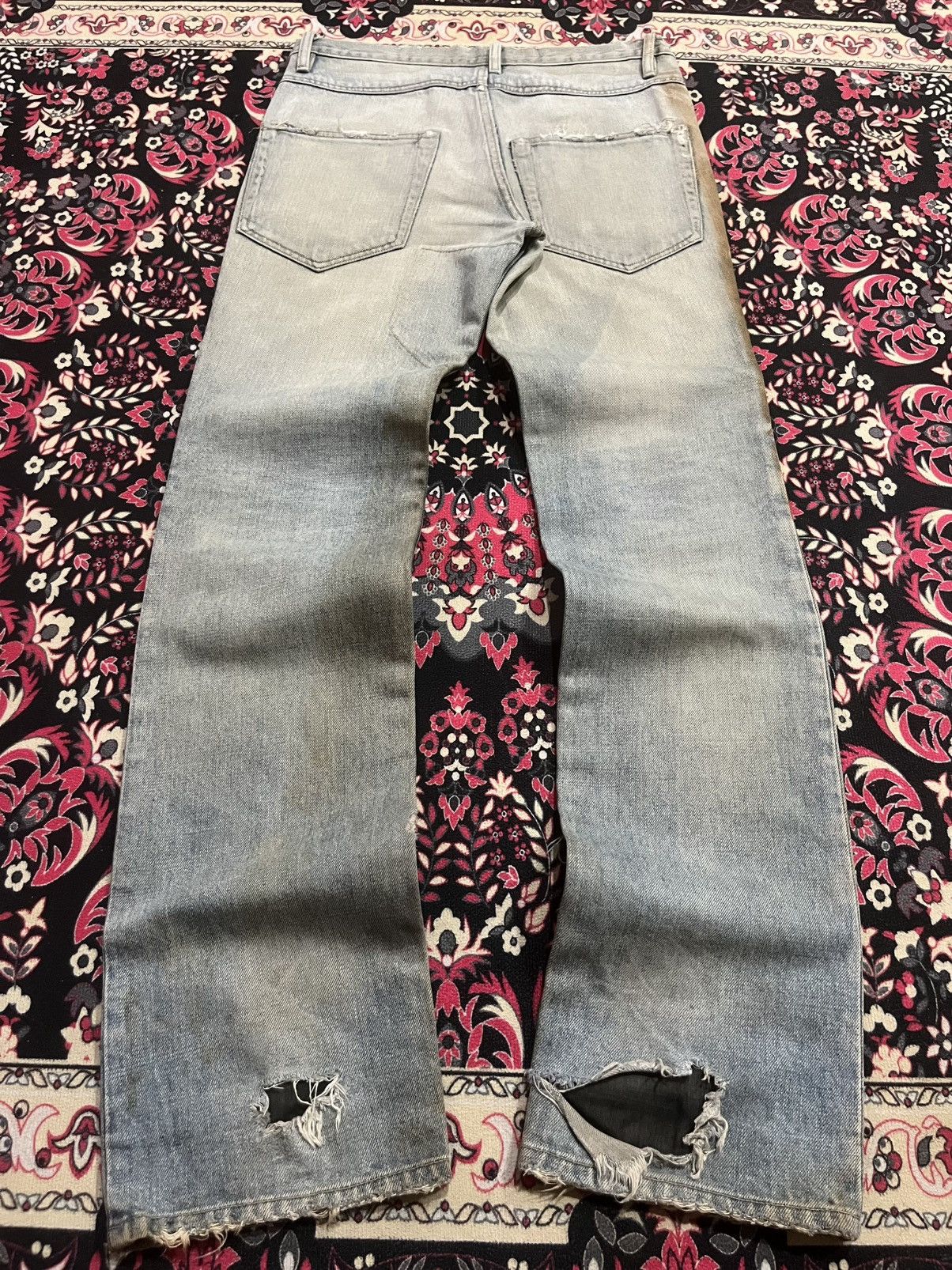 BUFFALO BOBS × GOSTAR DE FUGA × Japanese Brand ⚡️Streetwear⚡️Vintage Japanese Brand Ossa Denim Ash Blue Jeans Size US 32 / EU 48 - 2 Thumbnail