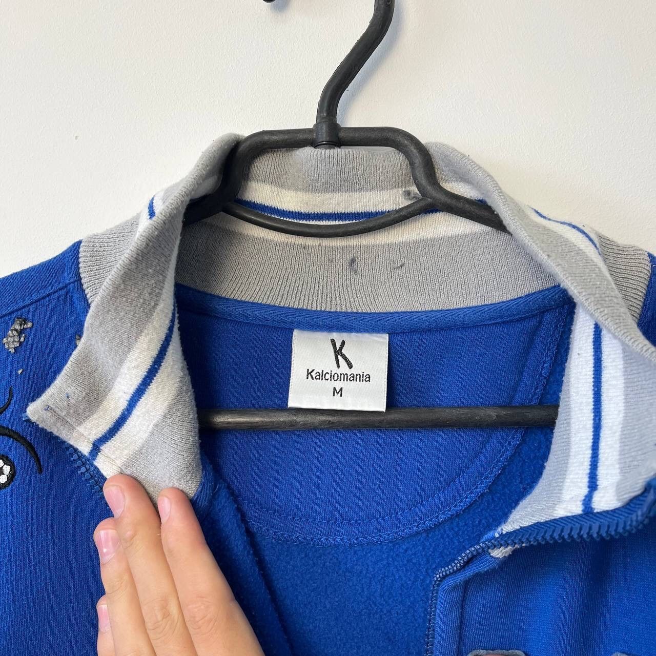 Vintage Y2K Rare 🇮🇹 Blue Italia Team big center logo Soccer Zip Size US M / EU 48-50 / 2 - 11 Thumbnail