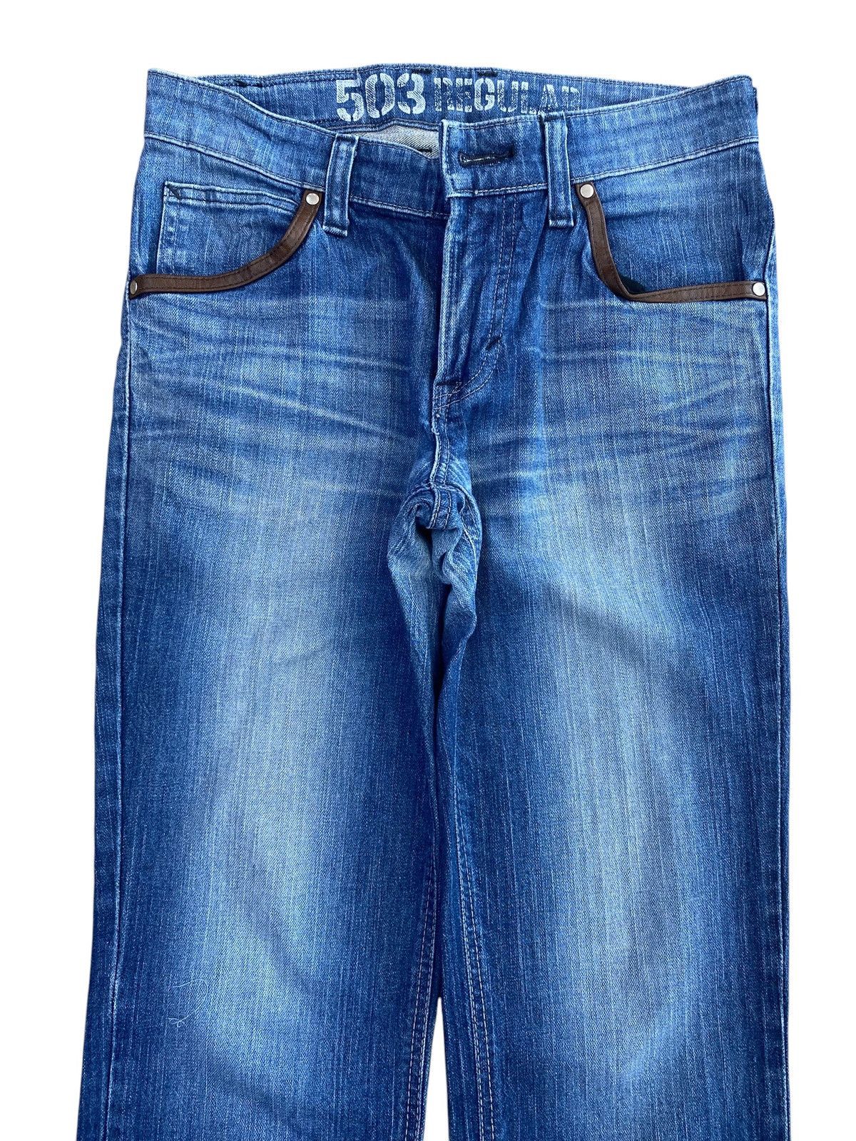 Edwin Edwin Whiskers Faded Wash Style Straight Cut Jeans Size US 30 / EU 46 - 2 Thumbnail