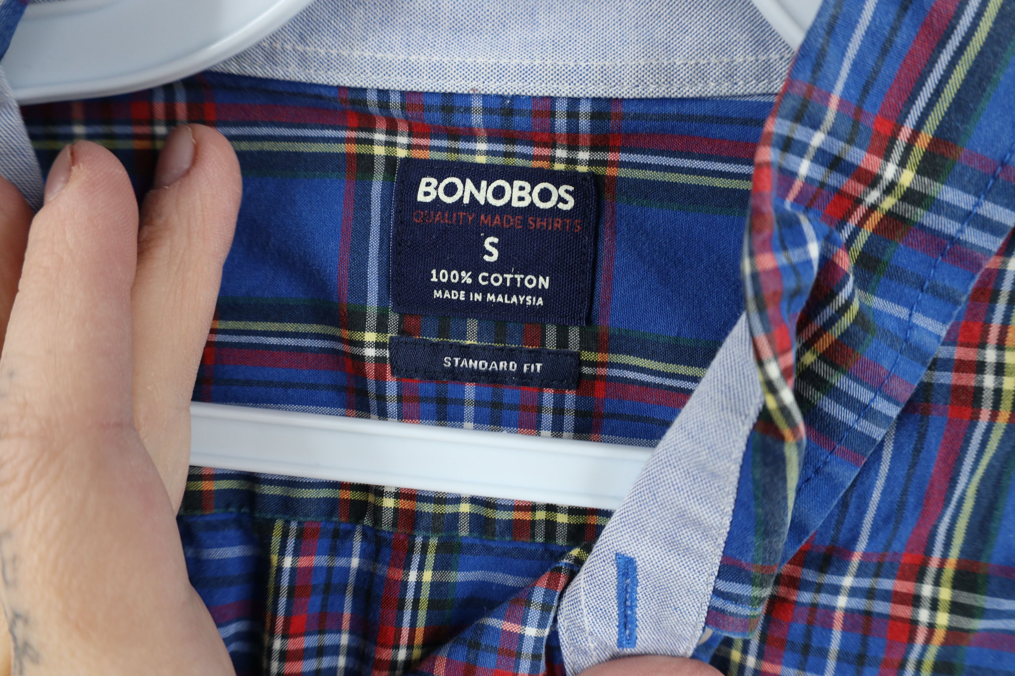 Bonobos Bonobos Fit Rainbow Plaid Collared Button Down Shirt Size US S / EU 44-46 / 1 - 5 Thumbnail