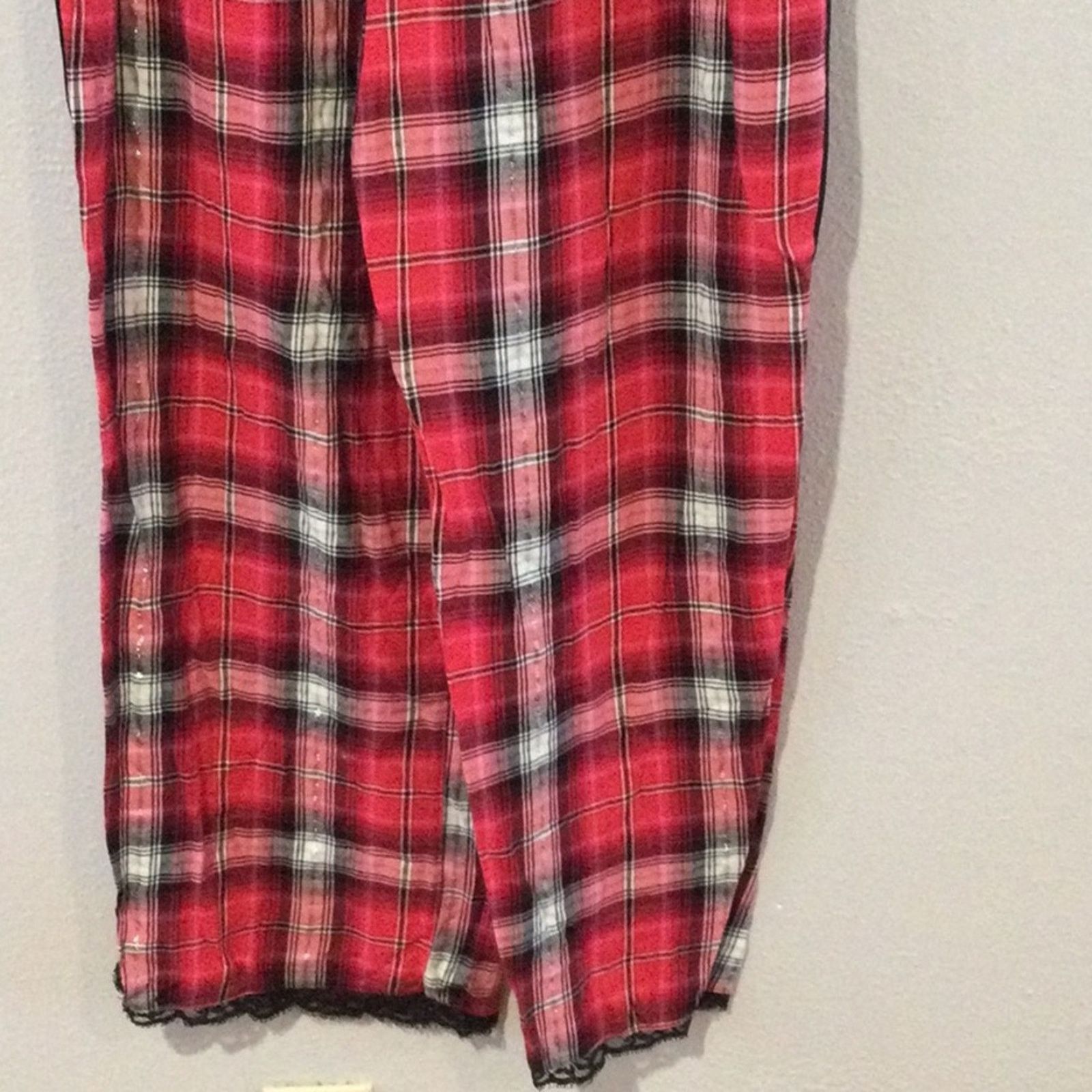 Victoria's Secret Victoria's Secret Plaid Elastic Waist Pocket Pajama Pant L Size 32" / US 10 / IT 46 - 3 Thumbnail
