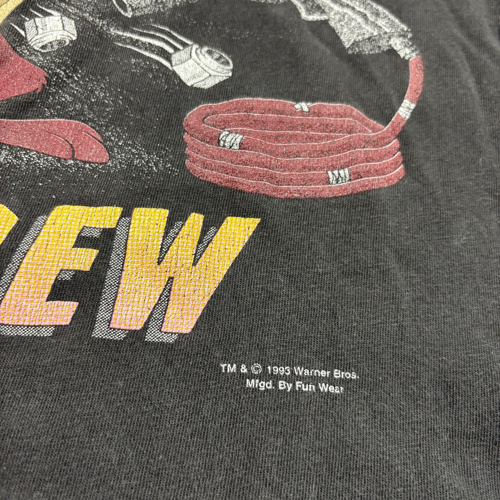NASCAR × Vintage × Warner Bros VTG 1993 NASCAR Pit Crew Looney Tunes Taz Shirt Large Size US L / EU 52-54 / 3 - 4 Thumbnail