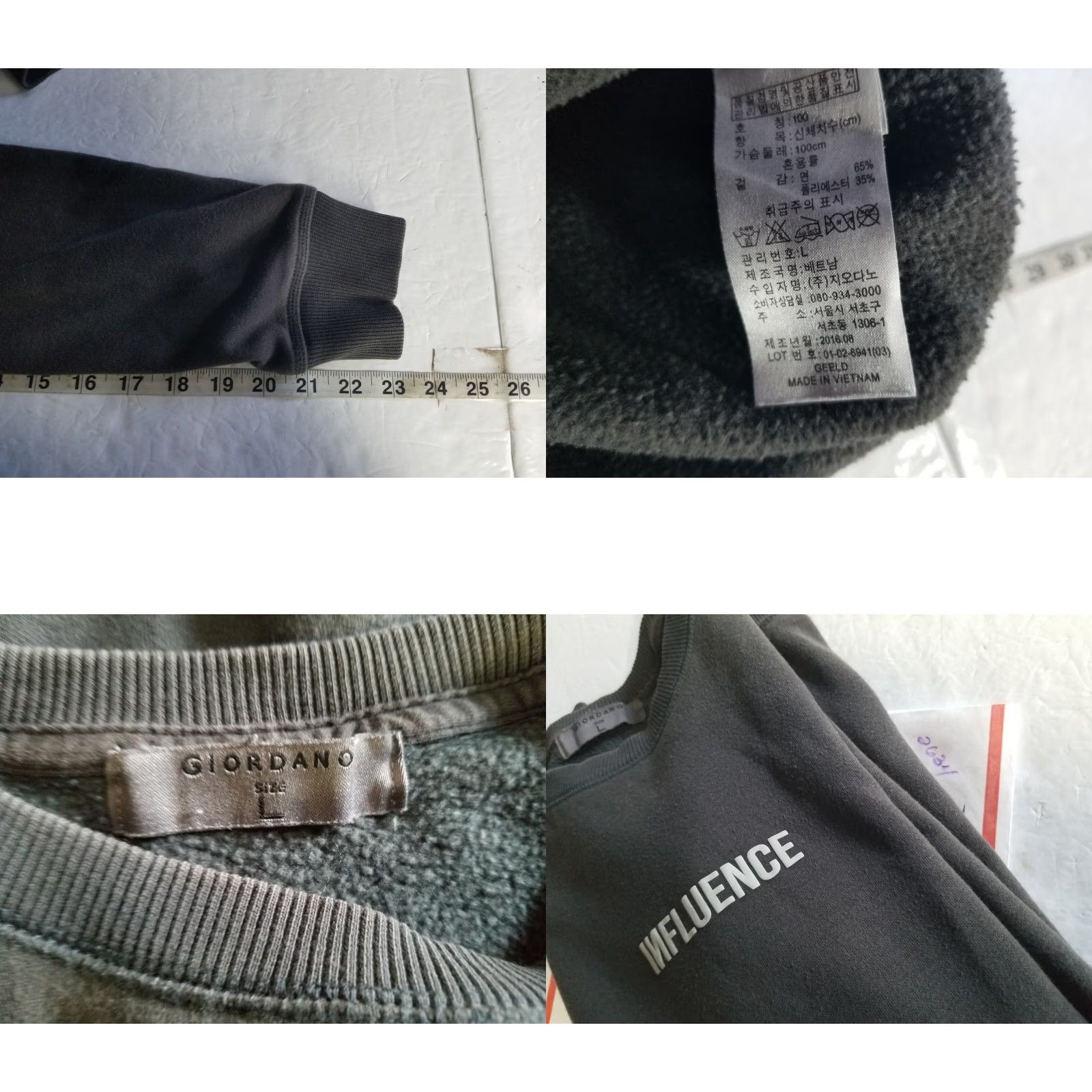 Vintage Giordano Gray Pullover Hoodie Influence Crewneck Size Large Sweatshirt Men L Gray pullover hoodie influence crewneck sweatshirt Giordano Size US L / EU 52-54 / 3 - 8 Thumbnail