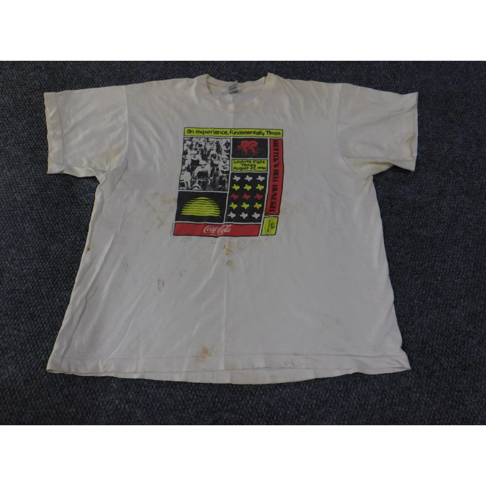 Fruit Of The Loom VINTAGE Hotter'N Hell Hundred Shirt Mens 2XL 1990 Coca-Cola Made USA Cycling 90s Shirt Size US XXL / EU 58 / 5 - 3 Thumbnail