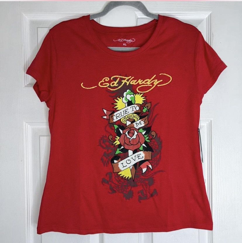 Ed Hardy Red XL Ed Hardy Shirt Size XL / US 12-14 / IT 48-50 - 1 Thumbnail