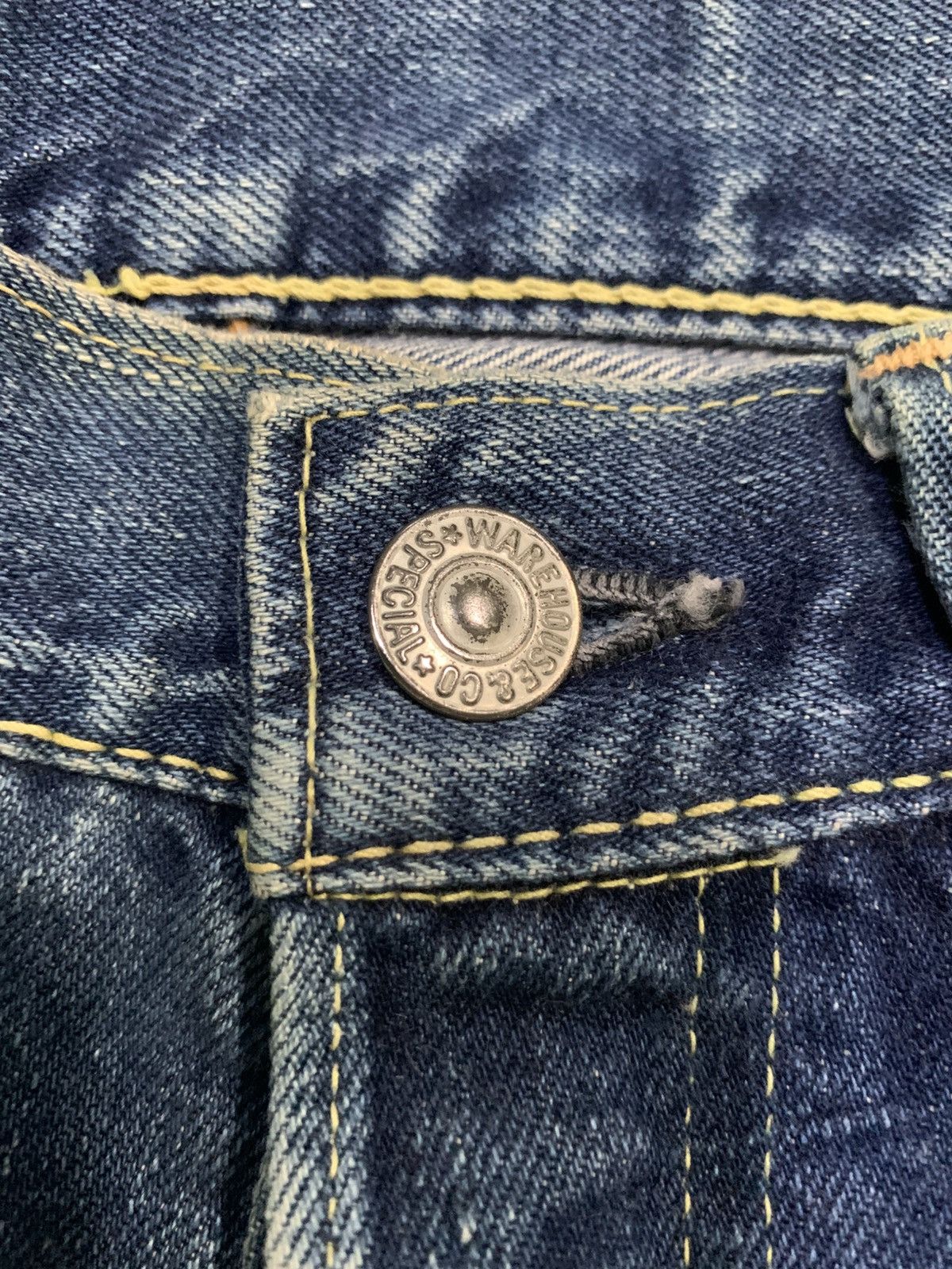 Warehouse VINTAGE WAREHOUSE SELVEDGE BUTTON FLY JAPANESE FADED DENIM Size US 31 - 12 Thumbnail