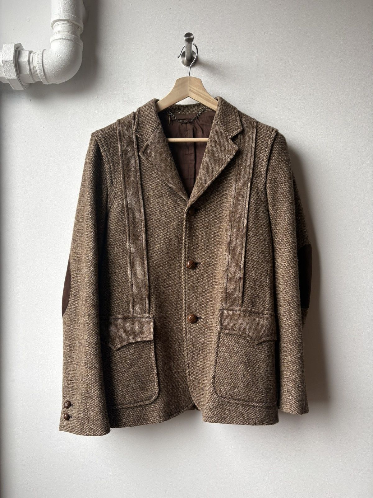 Number (N)ine Number Nine AW02 "Nowhere Man" Lambswool Tweed Coat Size US L / EU 52-54 / 3 - 1 Thumbnail