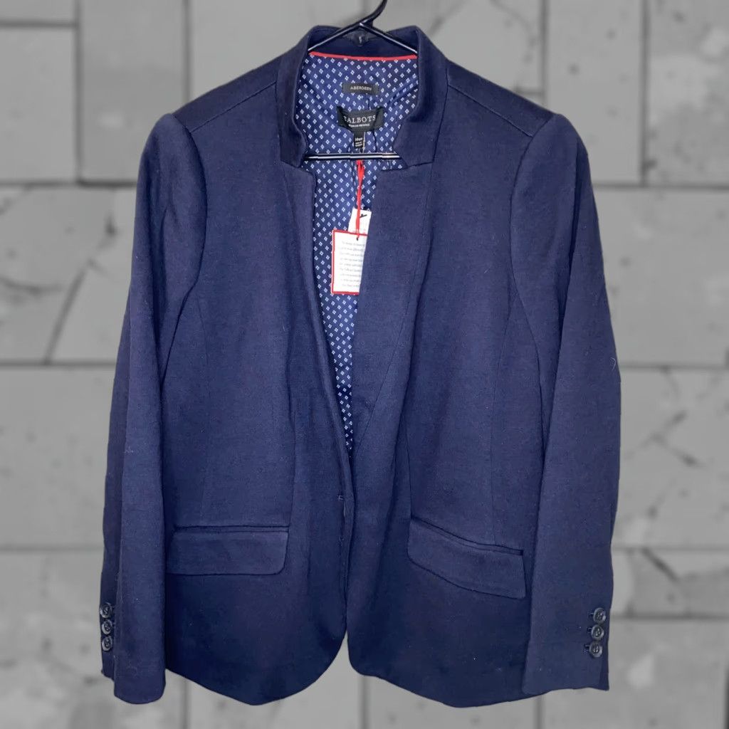 Talbots Talbots Womens Navy Blue Single Button Sport Coat Size 14 NWT Size XL / US 12-14 / IT 48-50 - 1 Thumbnail