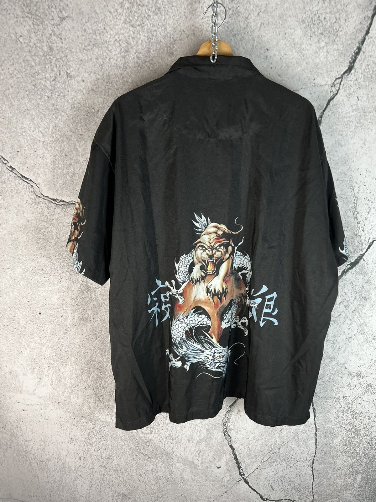 Vintage Vintage Y2k Button Up Shirt black Japanese vibe Alternative Size US XL / EU 56 / 4 - 2 Thumbnail