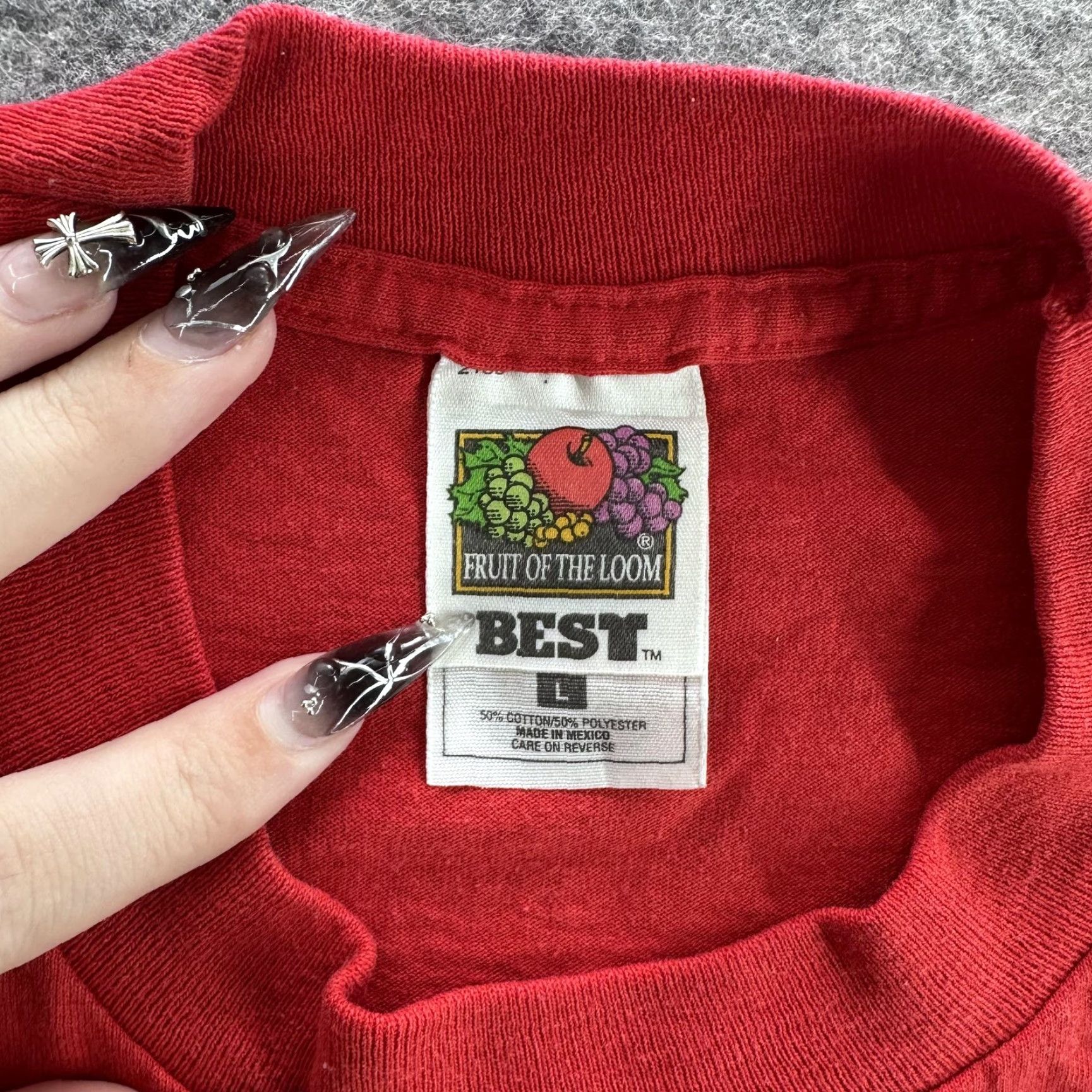 Fruit Of The Loom Garth Public Defender Shirt Mens Large Red Graphic Print Tee Size US L / EU 52-54 / 3 - 4 Thumbnail