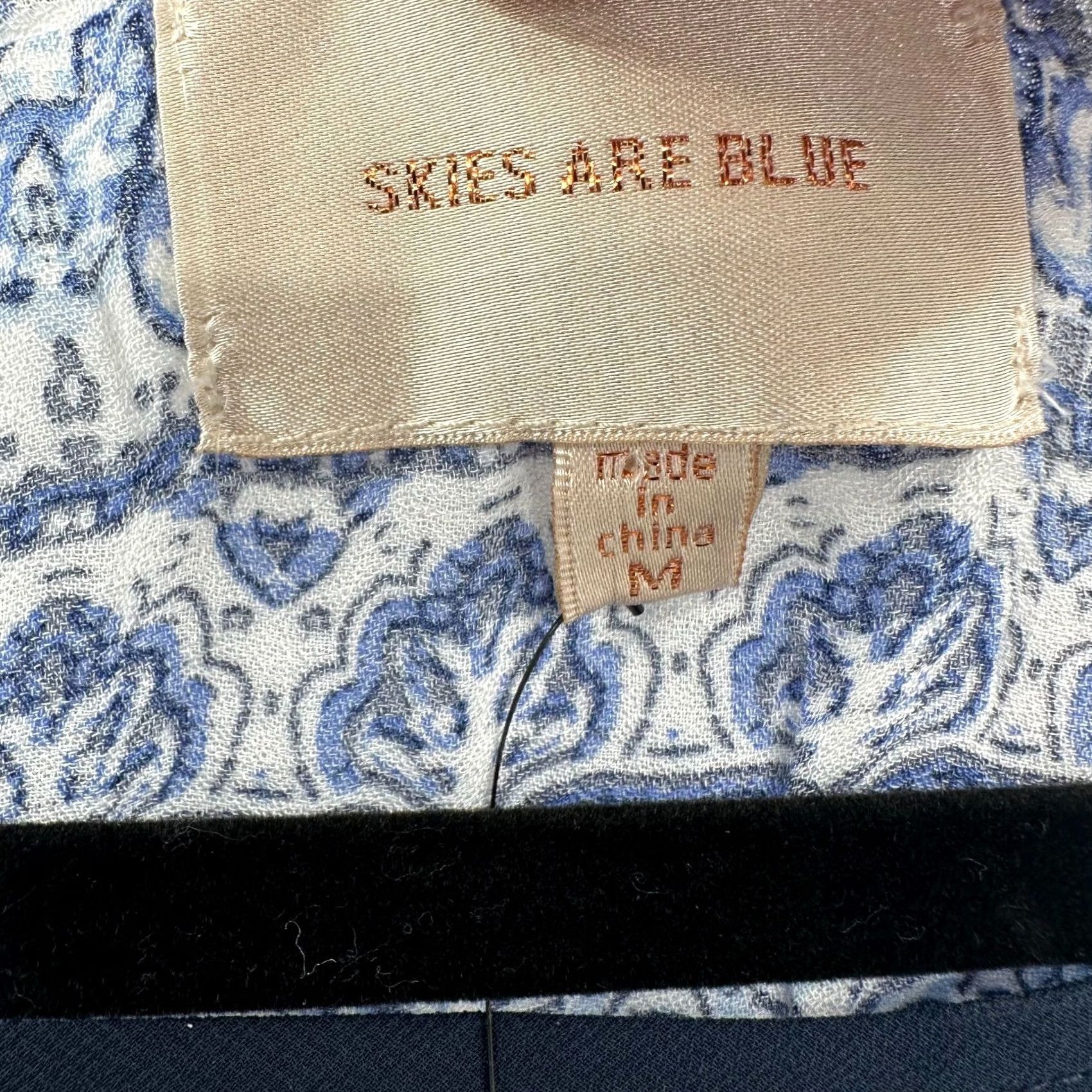 Vintage Skies Are Blue Shift Dress Geometric Blue Short Sleeve V Neck Women's M Size 32" / US 10 / IT 46 - 6 Thumbnail