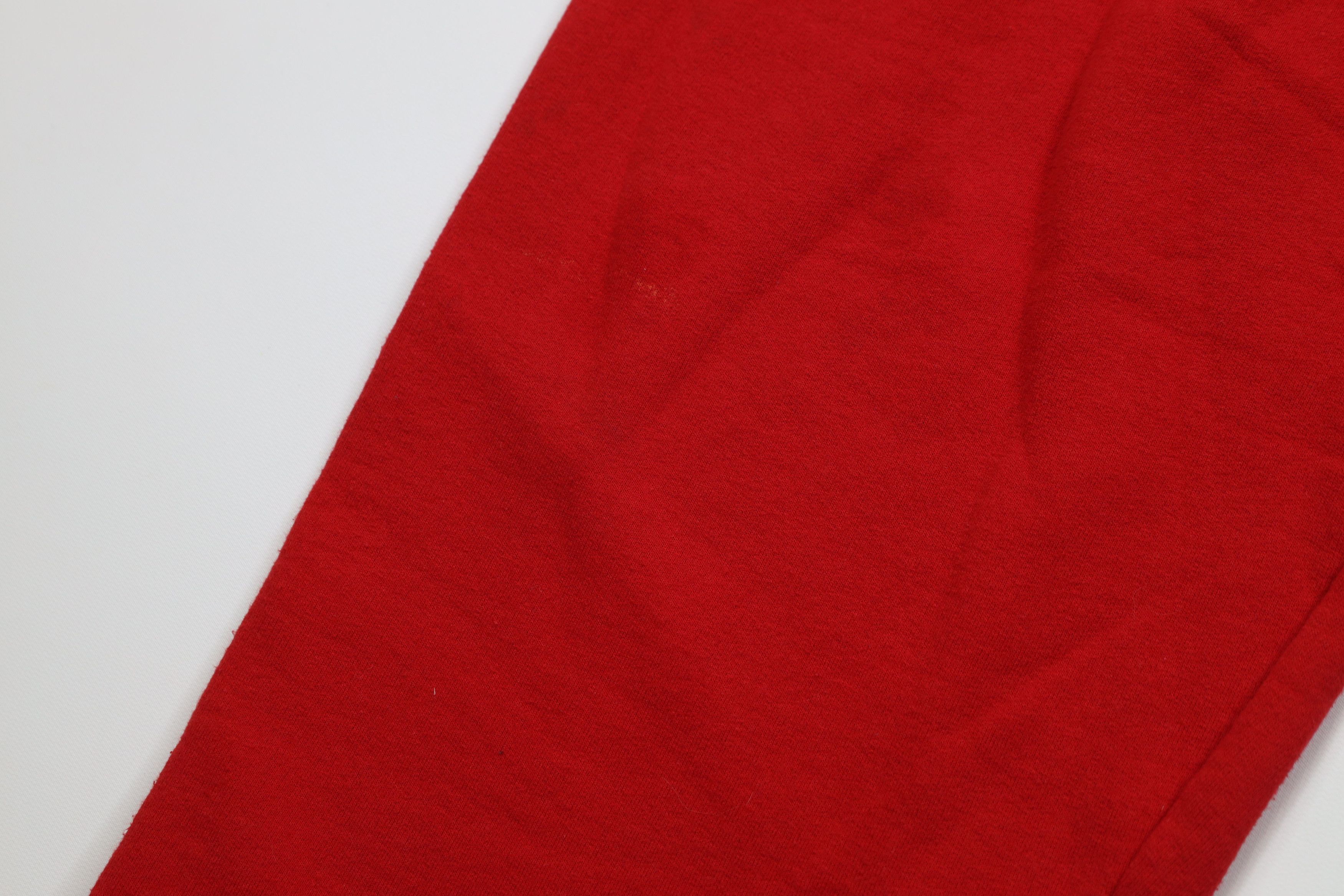 Vintage Vintage 90s Streetwear Heavy Sweatpants Joggers Pants Red Size US 34 / EU 50 - 6 Thumbnail