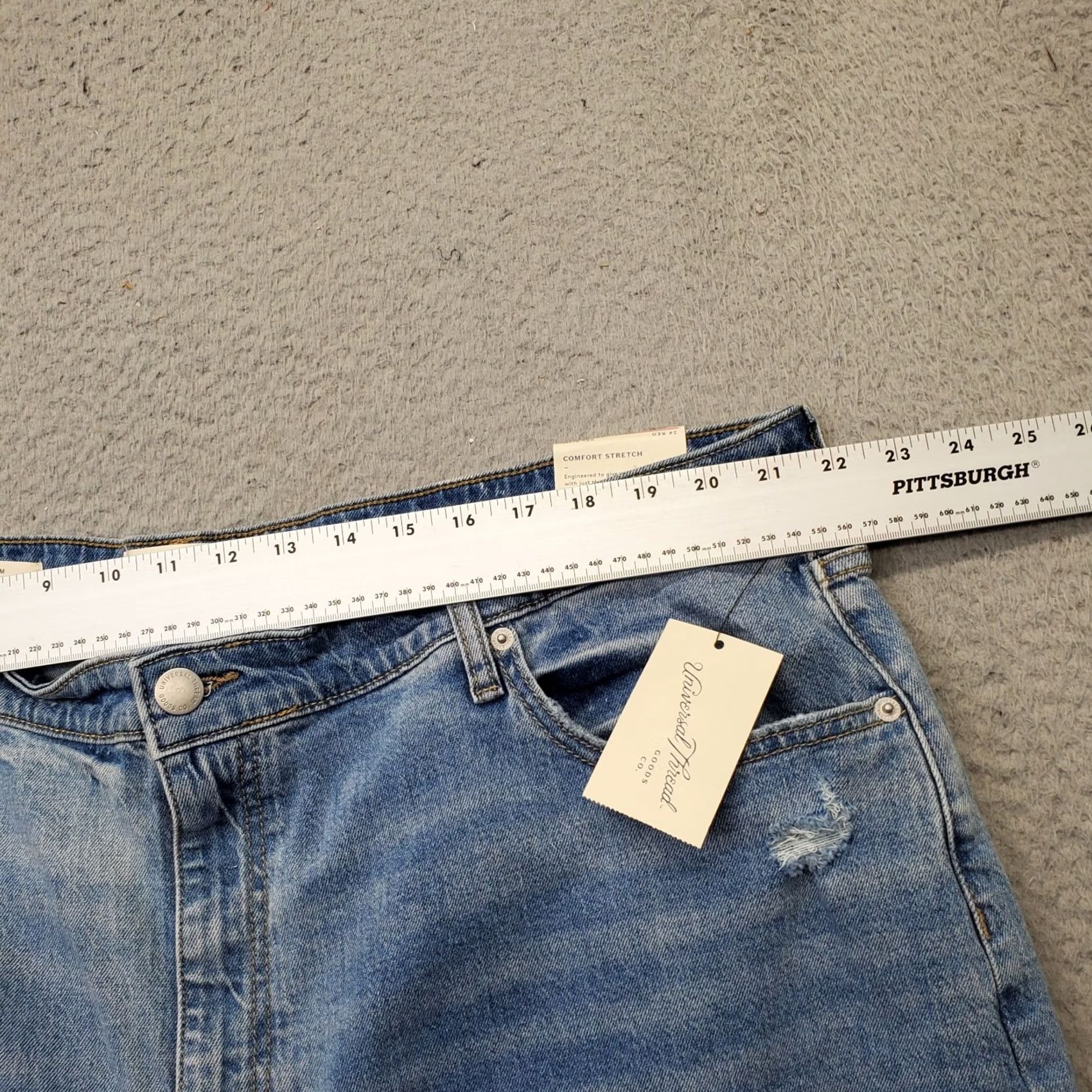 Vintage Universal Thread Skinny Jeans Women 24/R Blue Denim High Rise Stretch 5-Pocket Size 42" / US 20 - 6 Thumbnail