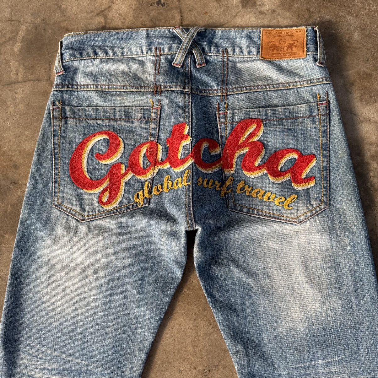 Gotcha W32x30 Vintage Gotcha Embroire Spell Out Denim Jean Size US 32 / EU 48 - 10 Thumbnail