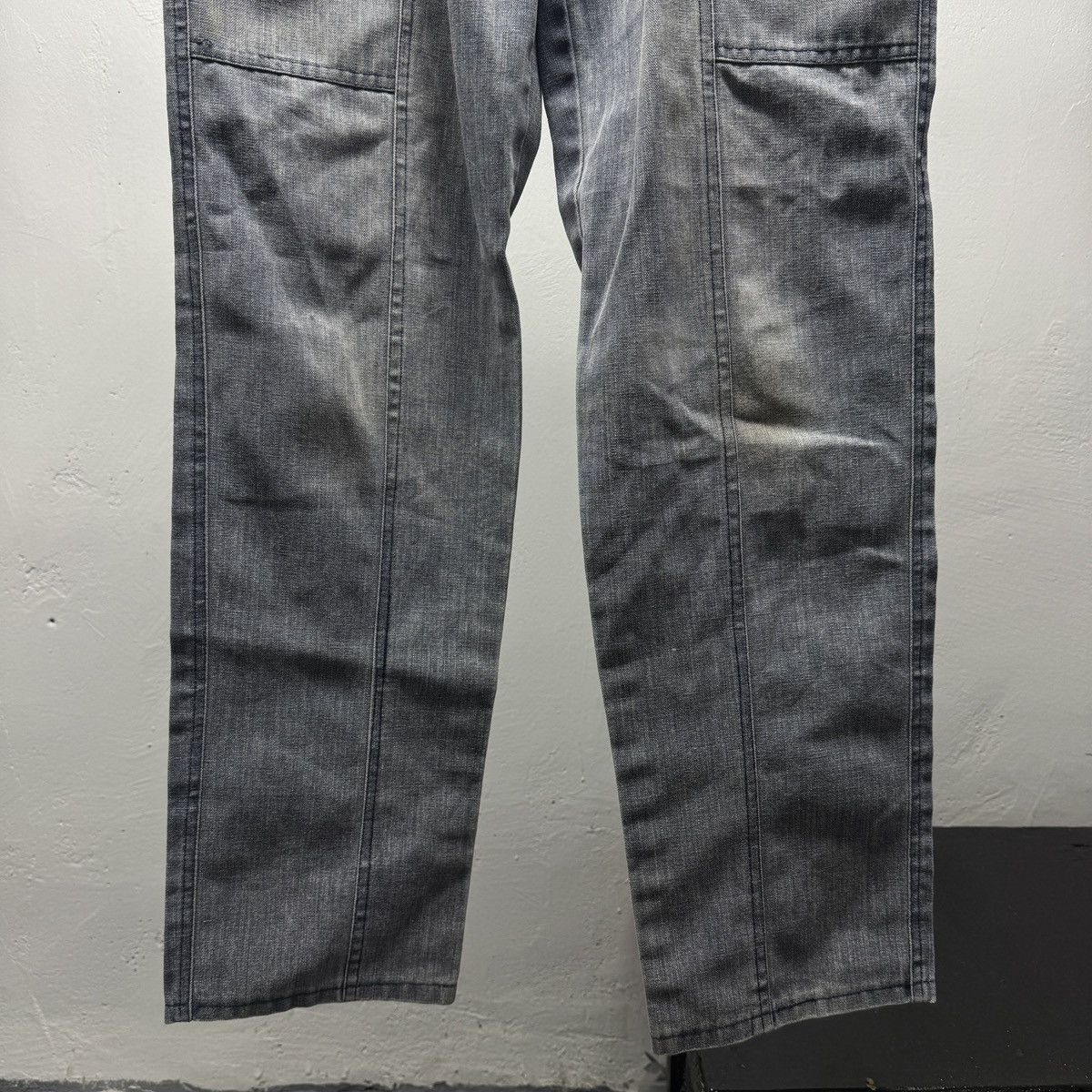 Vintage 90s Y2K Faded Thrashed Denim Cargo Jeans Pants ERD Grunge Size US 33 - 5 Thumbnail