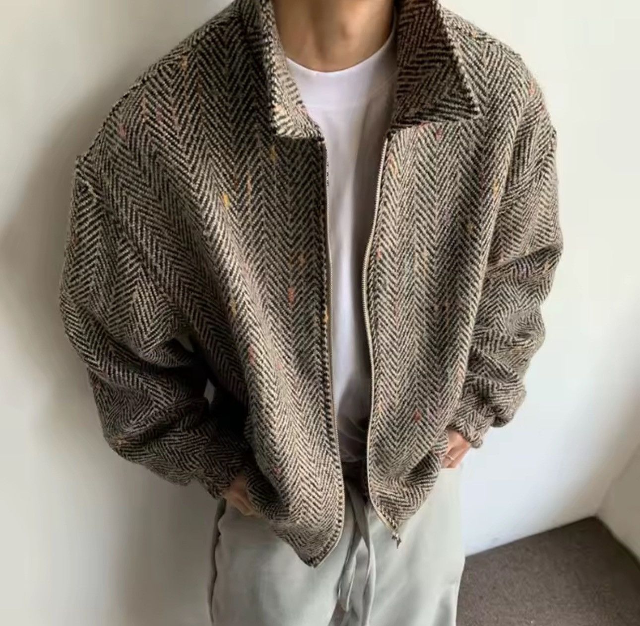 Vintage Plaid Retro Y2k Streetwear Zipper Casual Jacket Bomber Size US M / EU 48-50 / 2 - 1 Thumbnail