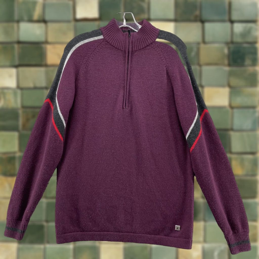 SmartWool Sweater Men Med Merino Wool Blend 1/4 Zip Preppy Gorpcore 70's
