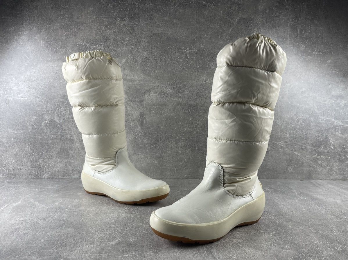 Moncler Moncler Vintage Quilted Leather Goose Down Snow Boots White Size US 6.5 / IT 36.5 - 4 Thumbnail
