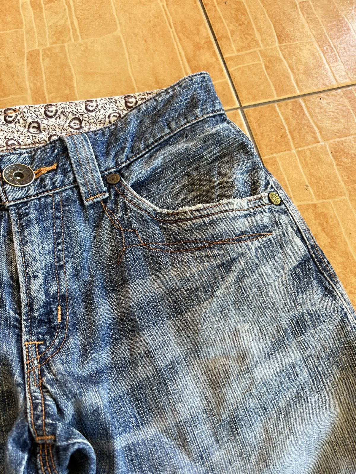 Edwin Vintage Edwin 503 Flare Mud Wash Jean Size US 31 - 16 Thumbnail