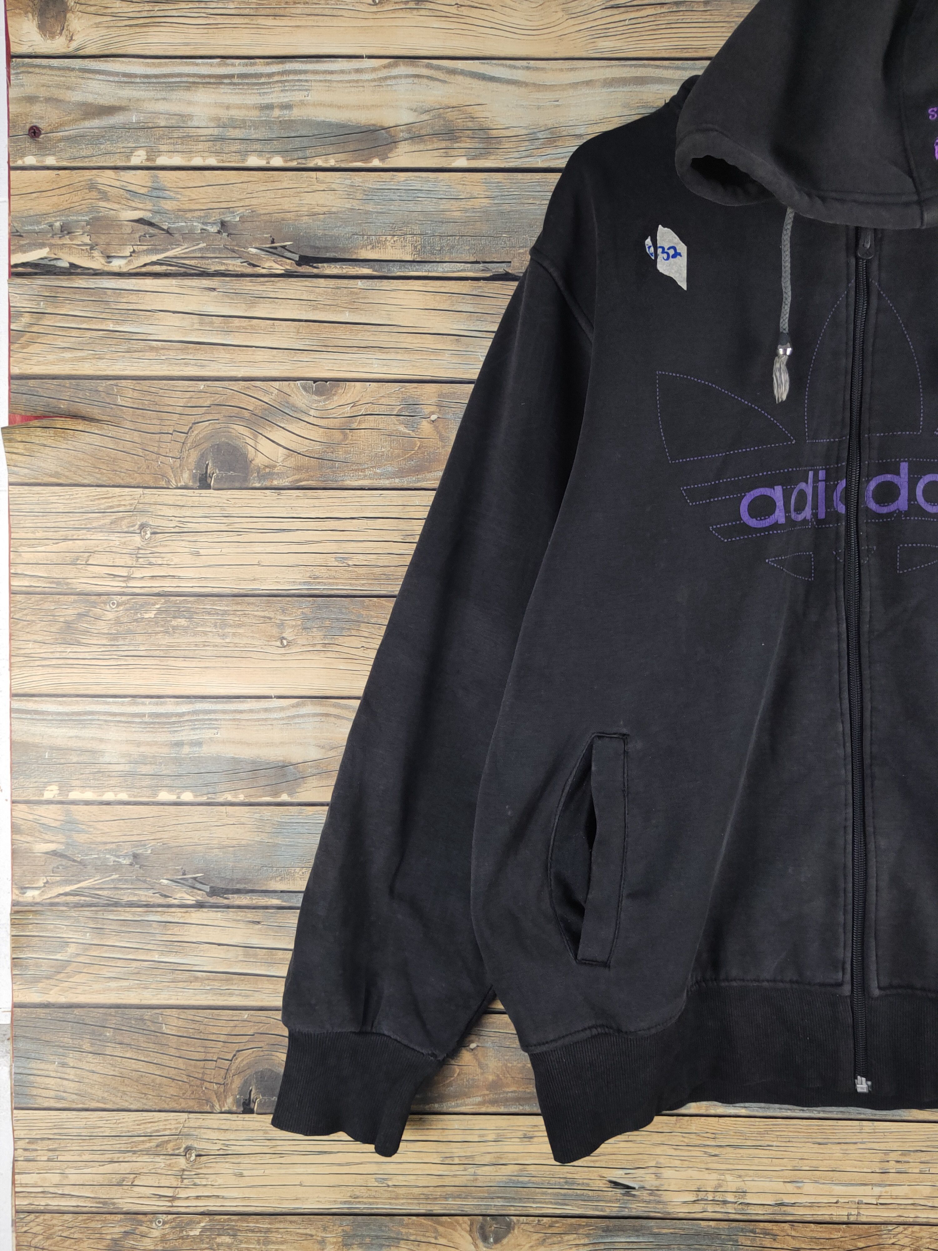 Adidas DL Adidas Vintage Black Hoodie Sweaters #S2804 Size US XL / EU 56 / 4 - 3 Thumbnail