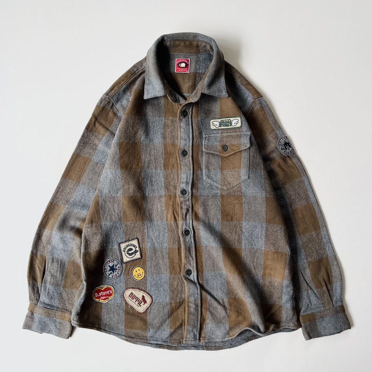 Vintage Drug Store’s Patchwork Plaid Cotton Flanel Shirt Size US M / EU 48-50 / 2 - 1 Thumbnail
