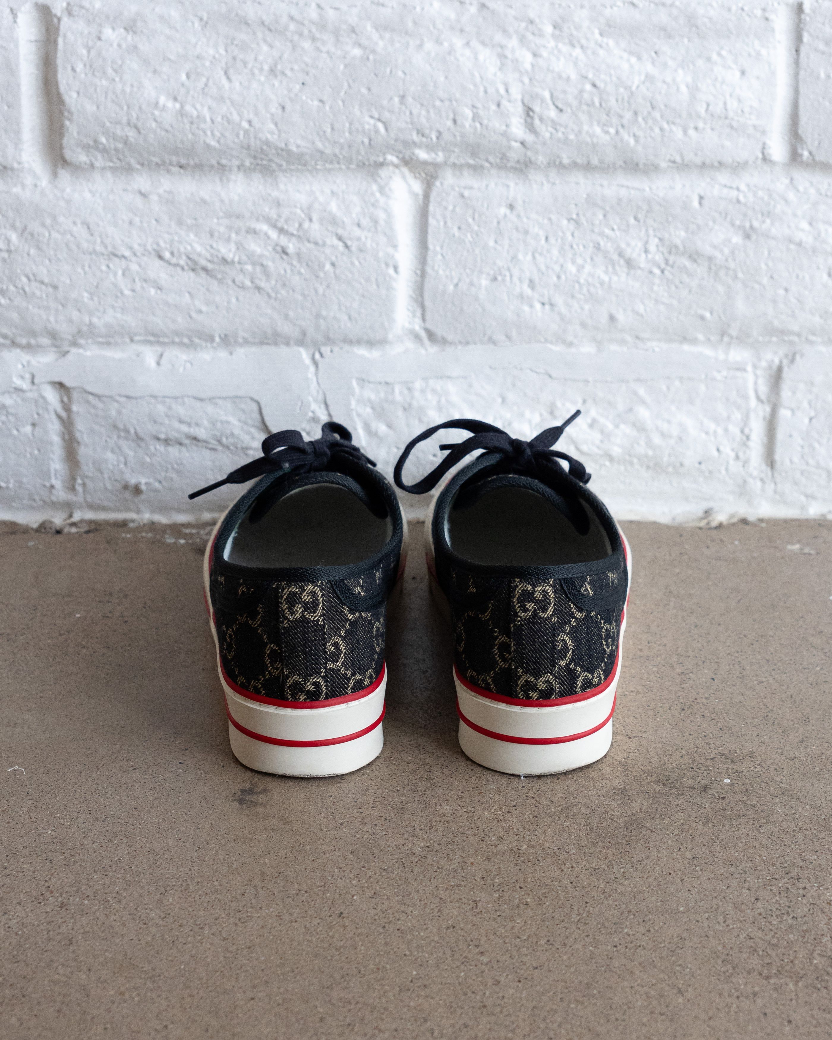 Gucci Gucci Tennis 1977 Sneaker Canvas GG Monogram Black Denim 9.5 Size US 9.5 / EU 42-43 - 4 Thumbnail