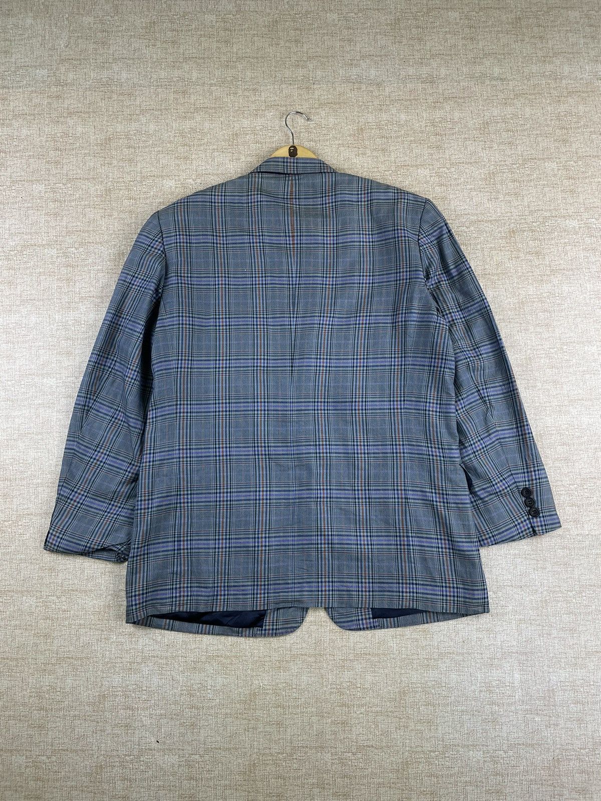 Christian Dior Monsieur × Vintage Vintage Christian Dior Monsieur Blue Plaid Blazer Jacket Size US M / EU 48-50 / 2 - 2 Thumbnail