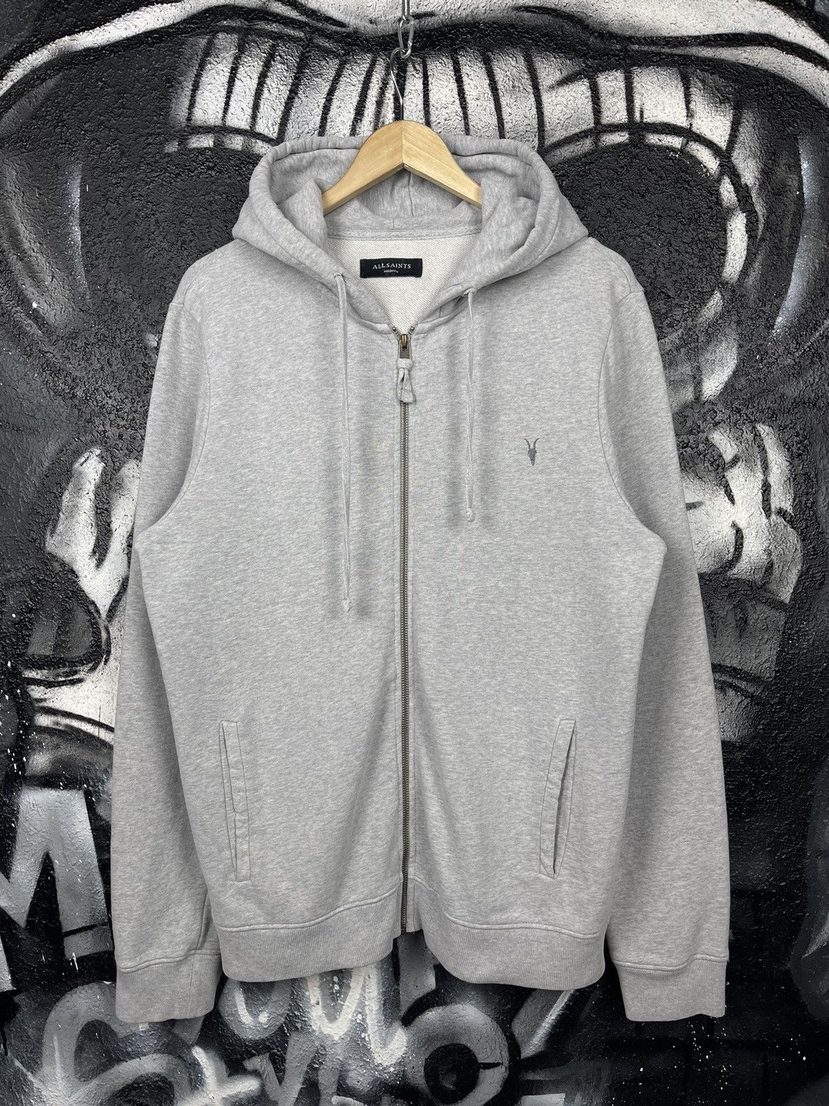 Allsaints Allsaints Raven Hoody Full Zip Hoodie Men’s Size M Size US M / EU 48-50 / 2 - 2 Thumbnail