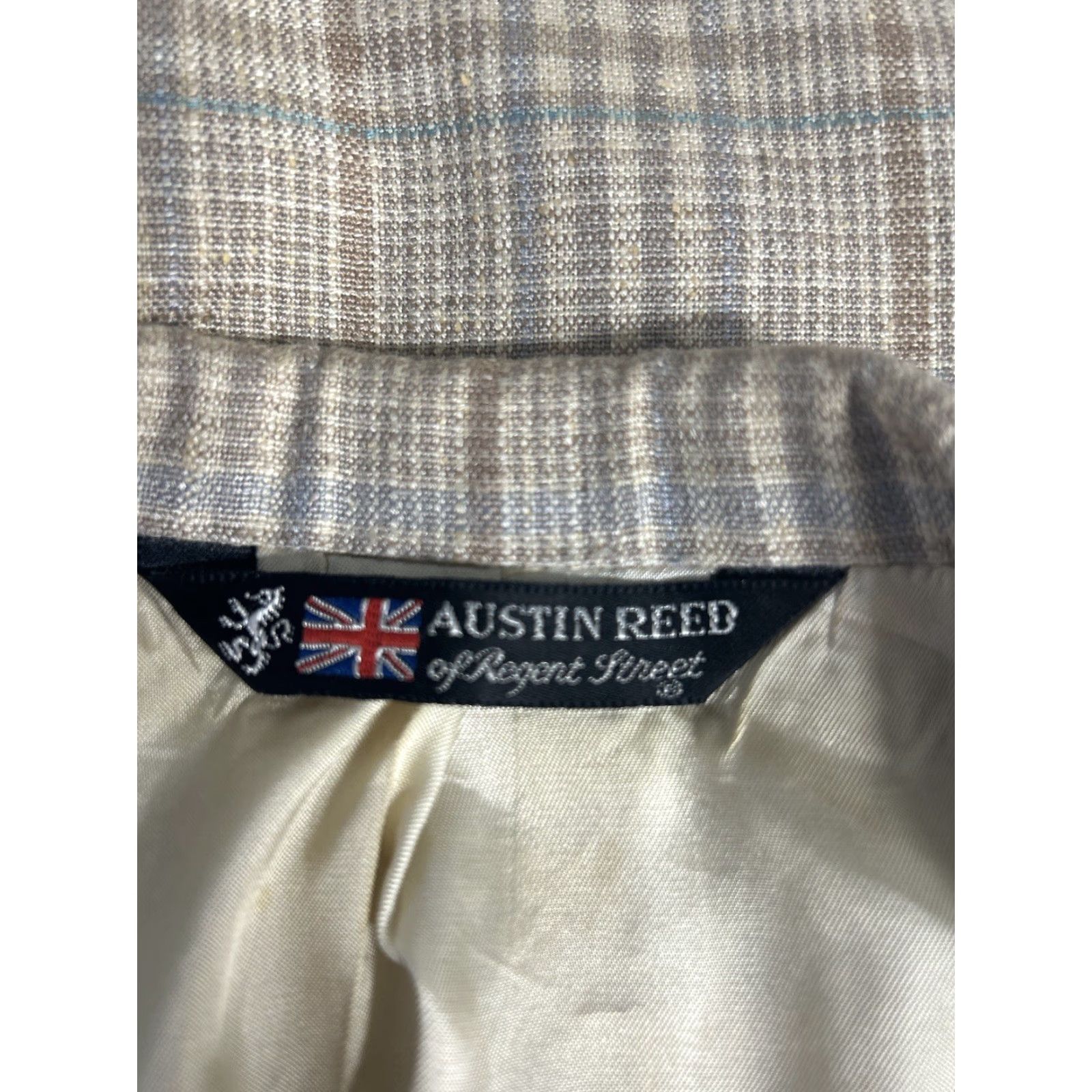 Austin Reed VTG Austin Reed Blazer Plaid Notch Lapel 2 Button Single-Vented 3-Button Sleeve Size 42 Mens Size 42R - 5 Thumbnail