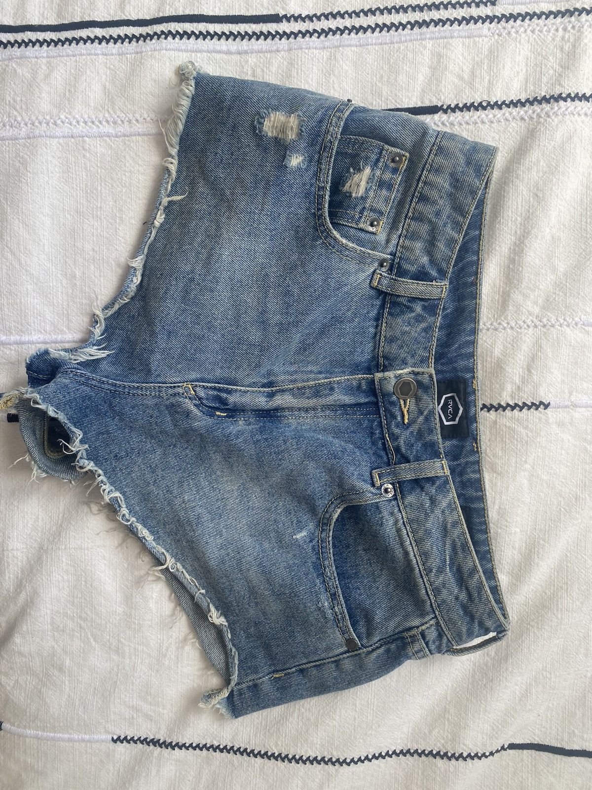image of Rvca Shorts in Blue, Women's (Size 26)