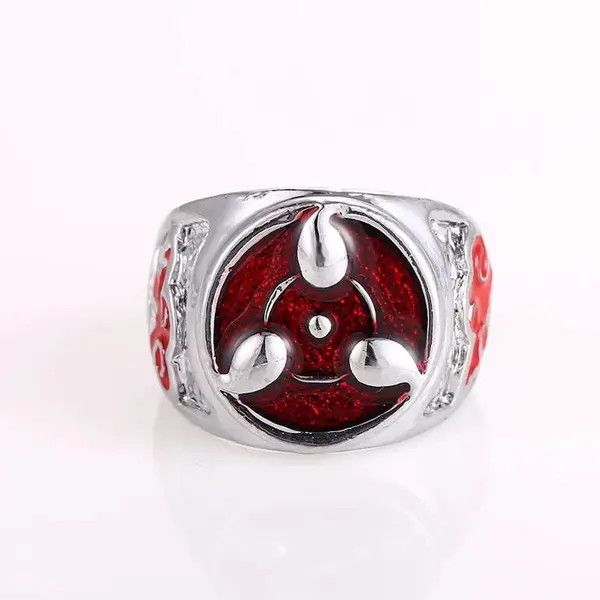 Vintage Ninja Anime Cartoon Sharingan Rings Size ONE SIZE - 3 Thumbnail
