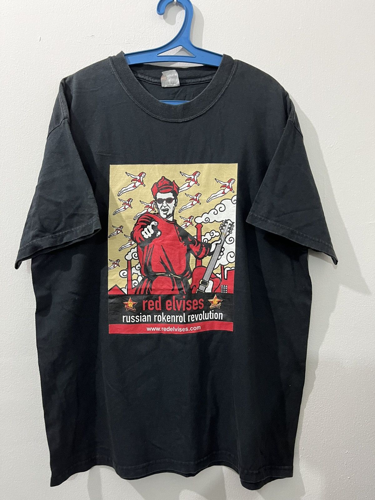 Band Tees 🔥 RED ELVISES RUSSIAN Misfits Sex Pistols alike Tshirts Size US L / EU 52-54 / 3 - 1 Thumbnail