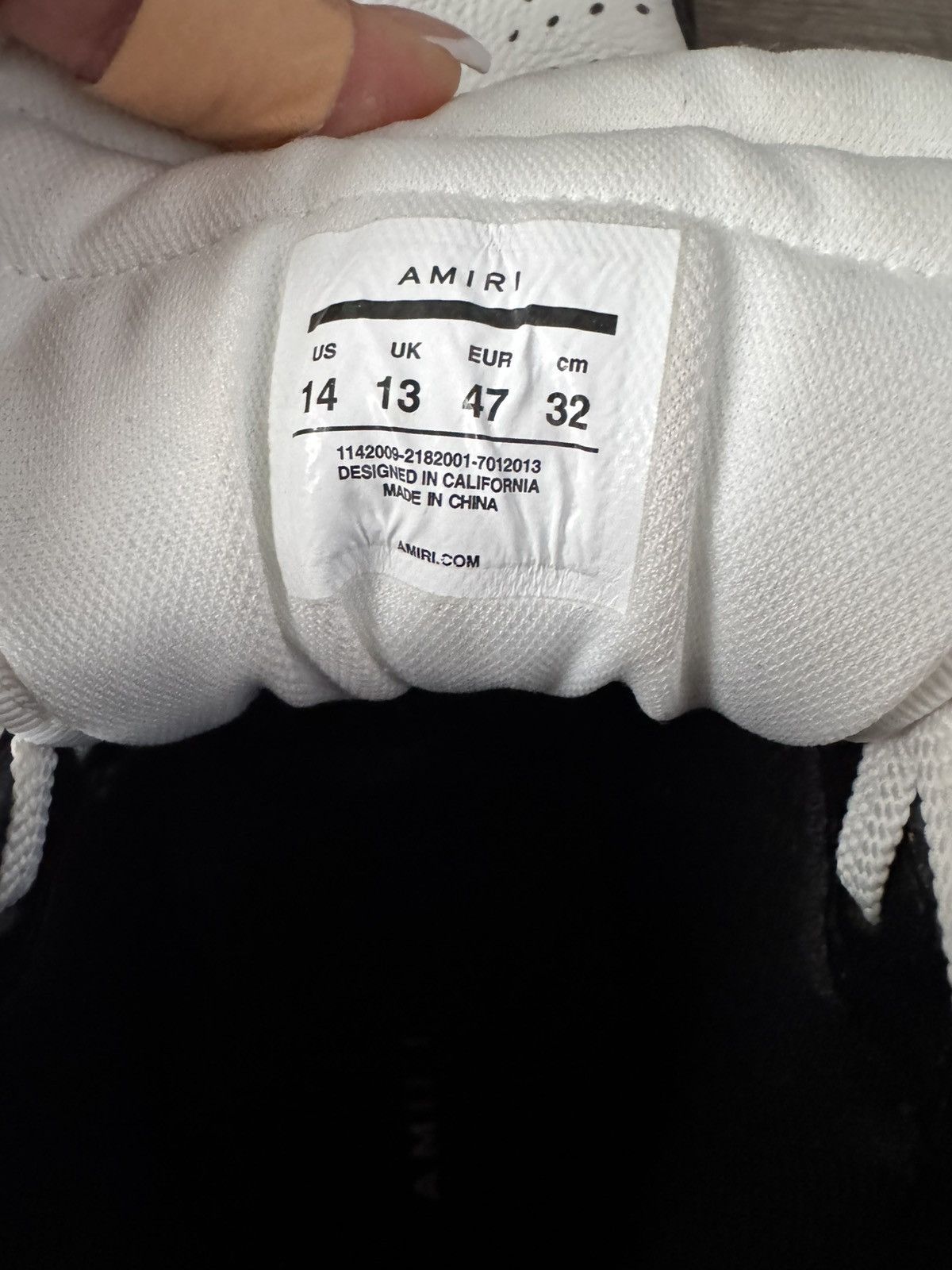 Amiri Men's Skel-Top Hi Leather Bones High-Top Sneakers Size US 13 / EU 46 - 7 Thumbnail
