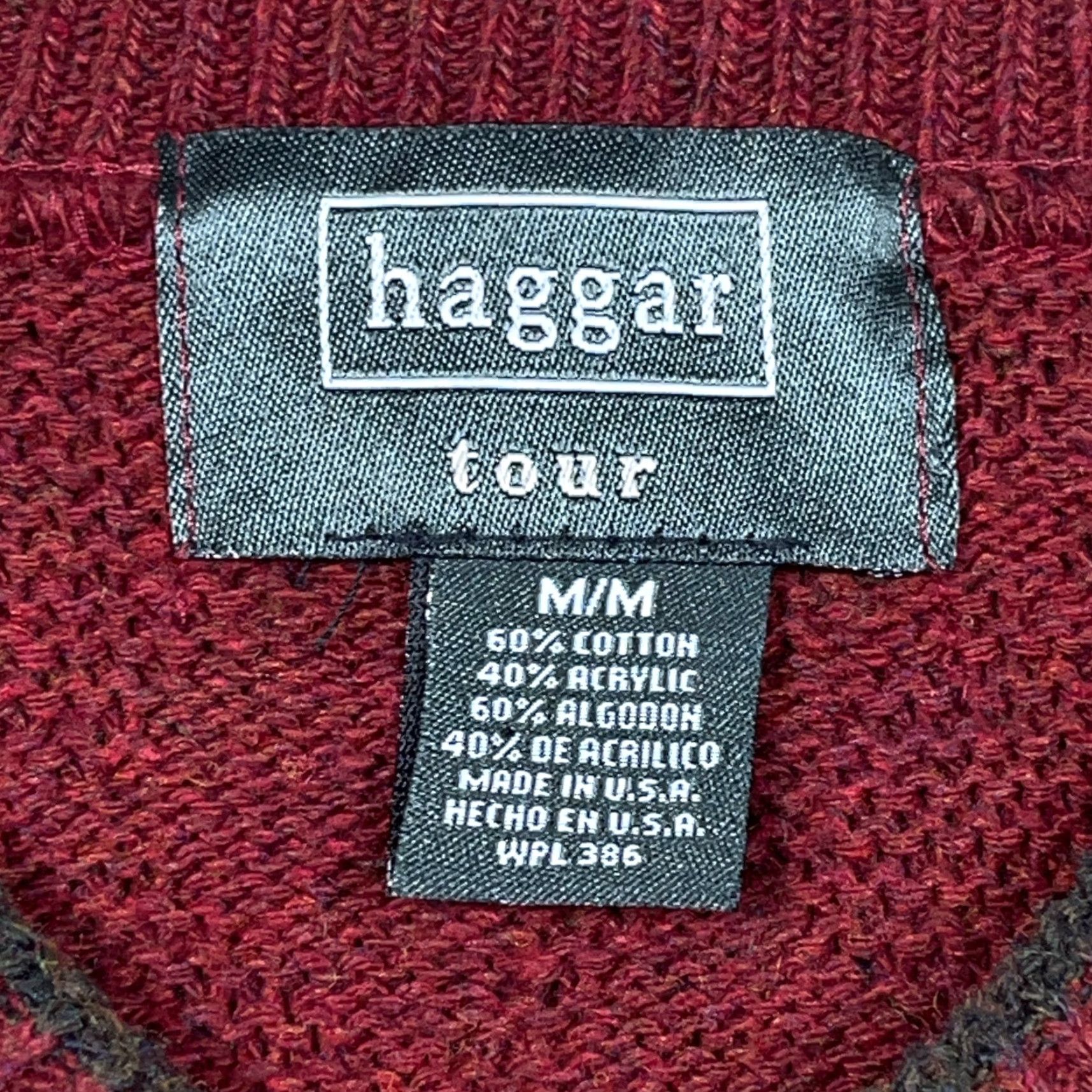 Haggar VINTAGE Haggar Sweater Men M Red Embroidered Logo Golf V-Neck Heavyweight Pullover 90s Classic Knit Apparel Size US M / EU 48-50 / 2 - 4 Thumbnail