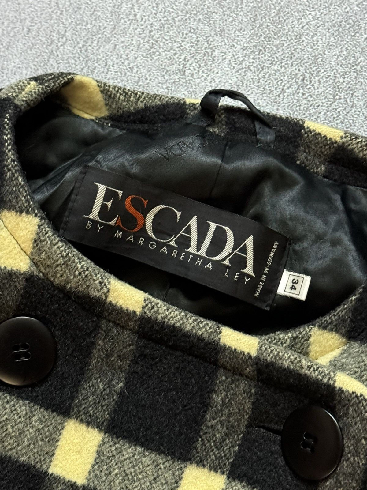 Escada × Vintage Escada by Margaretha ley vintage flannel coat long jacket Size M / US 6-8 / IT 42-44 - 6 Thumbnail
