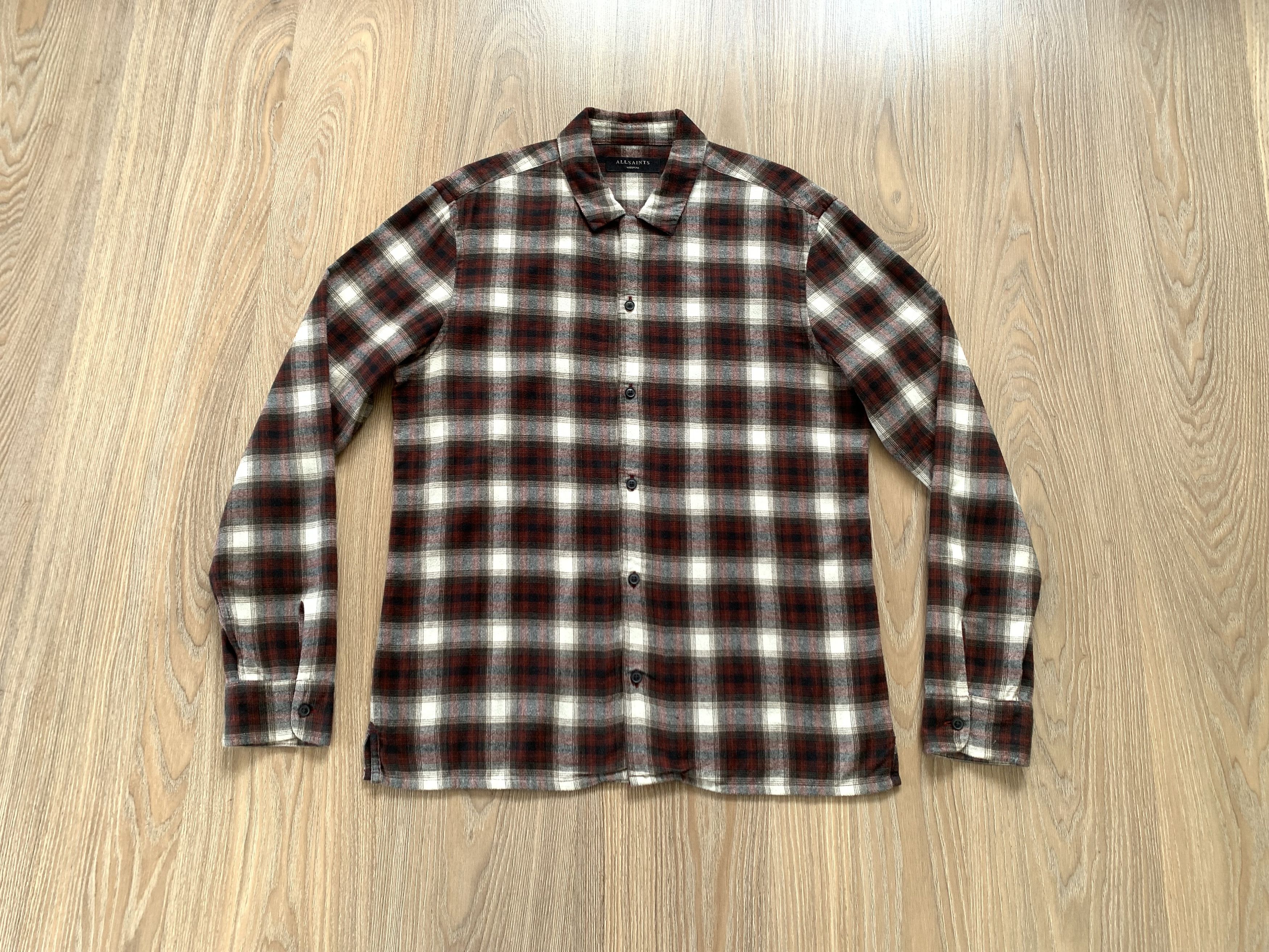 Allsaints Allsaints Redondo Cotton Long Sleeve Flannel Plaid Shirt Size US M / EU 48-50 / 2 - 2 Thumbnail